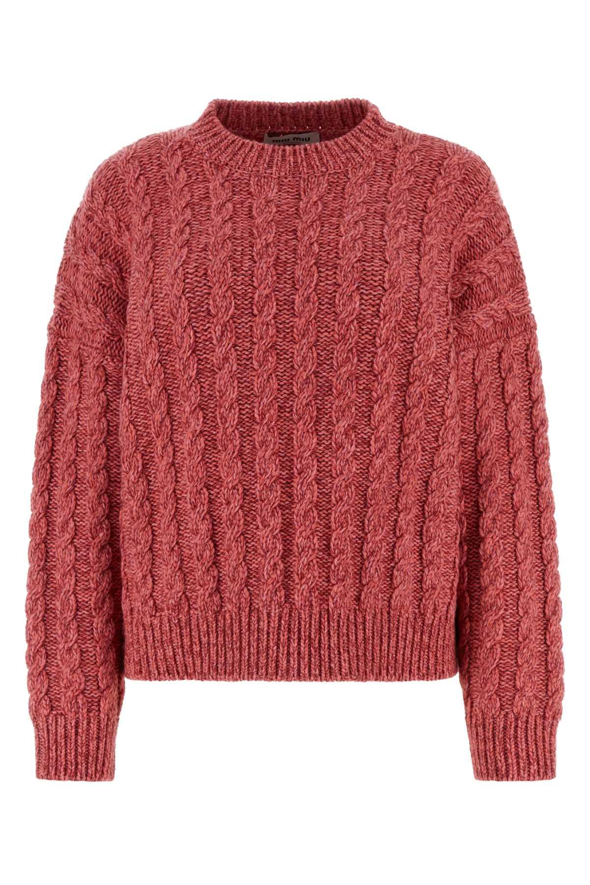 Miu Miu intarsia knit cashmere jumper - Red