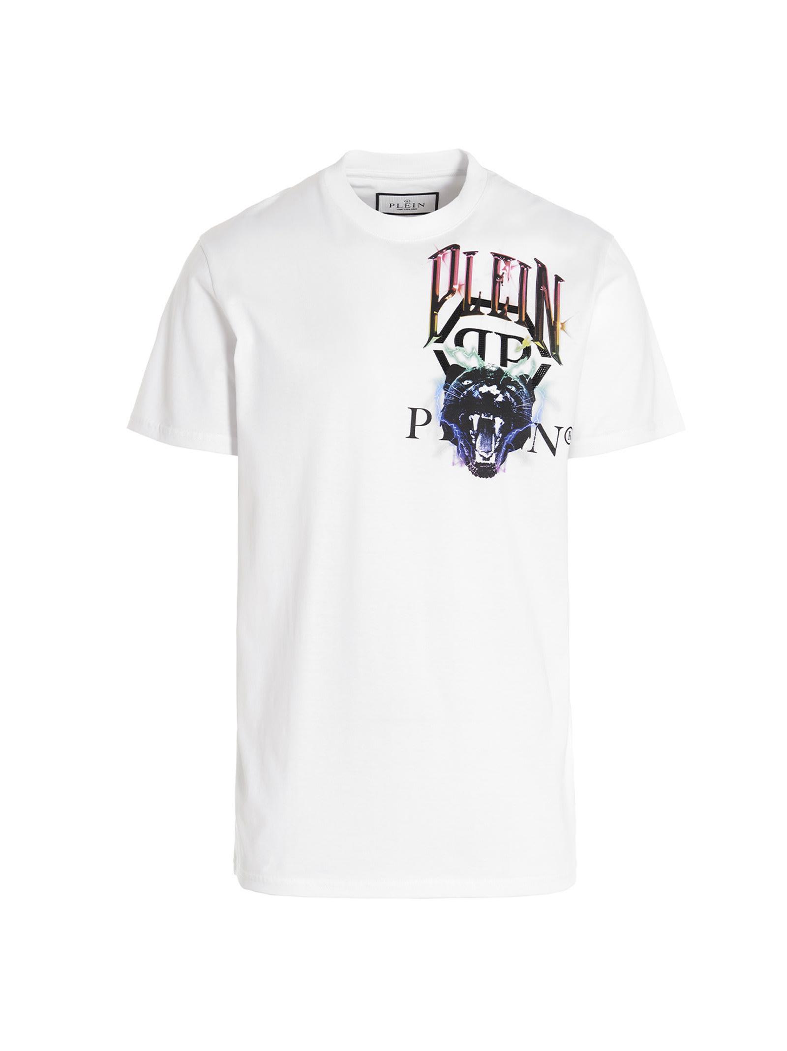 Philipp Plein Panther T-shirt in White for Men | Lyst