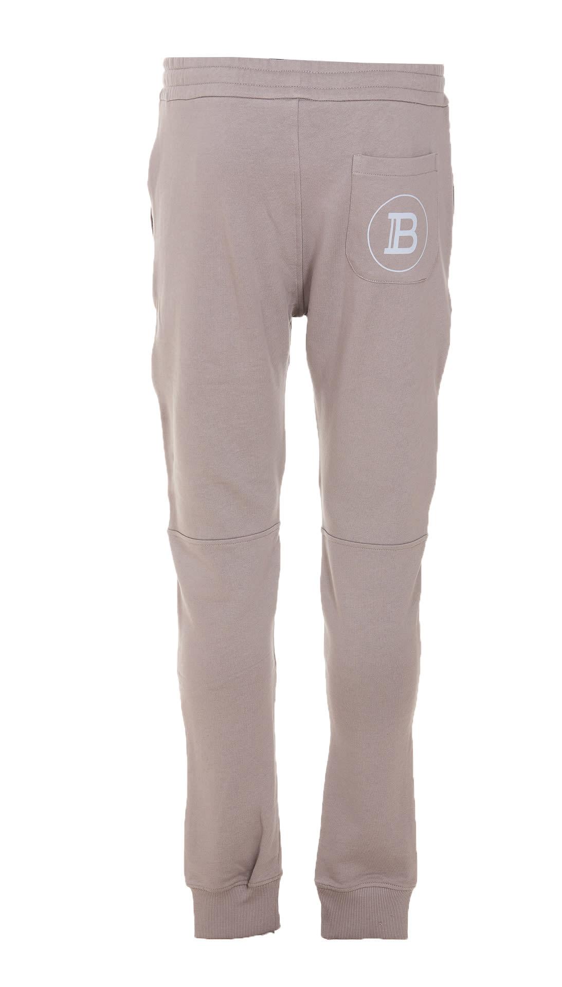 Balmain Track Pants With Logo Print in Gray for Men | Lyst