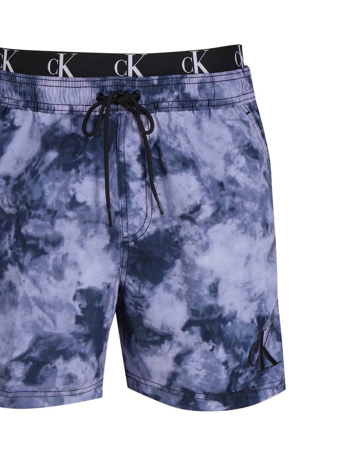 Calvin Klein Swim Shorts With Double Waistband in Blue for Men | Lyst