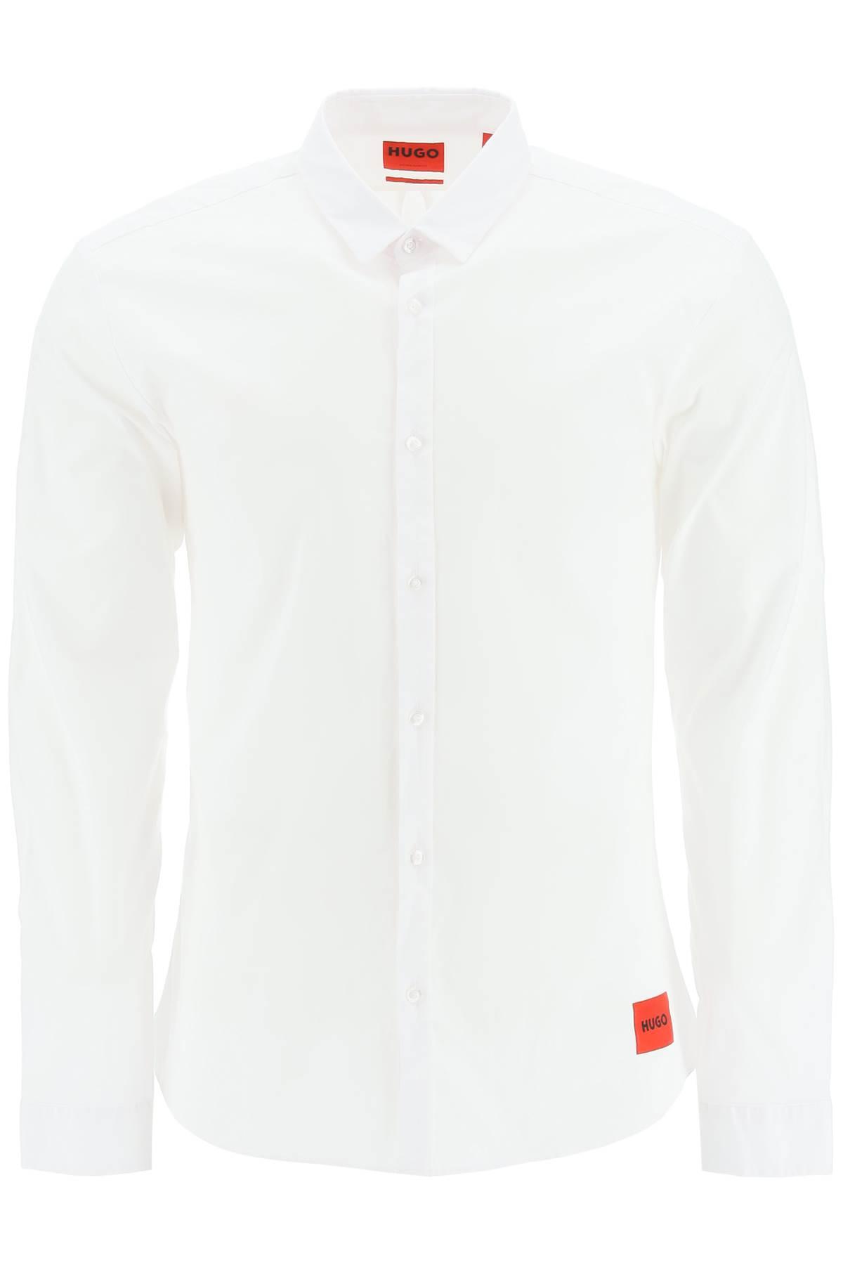grænse Krympe Forebyggelse HUGO Extra-slim-fit Shirt In Stretch-cotton Canvas in White for Men | Lyst