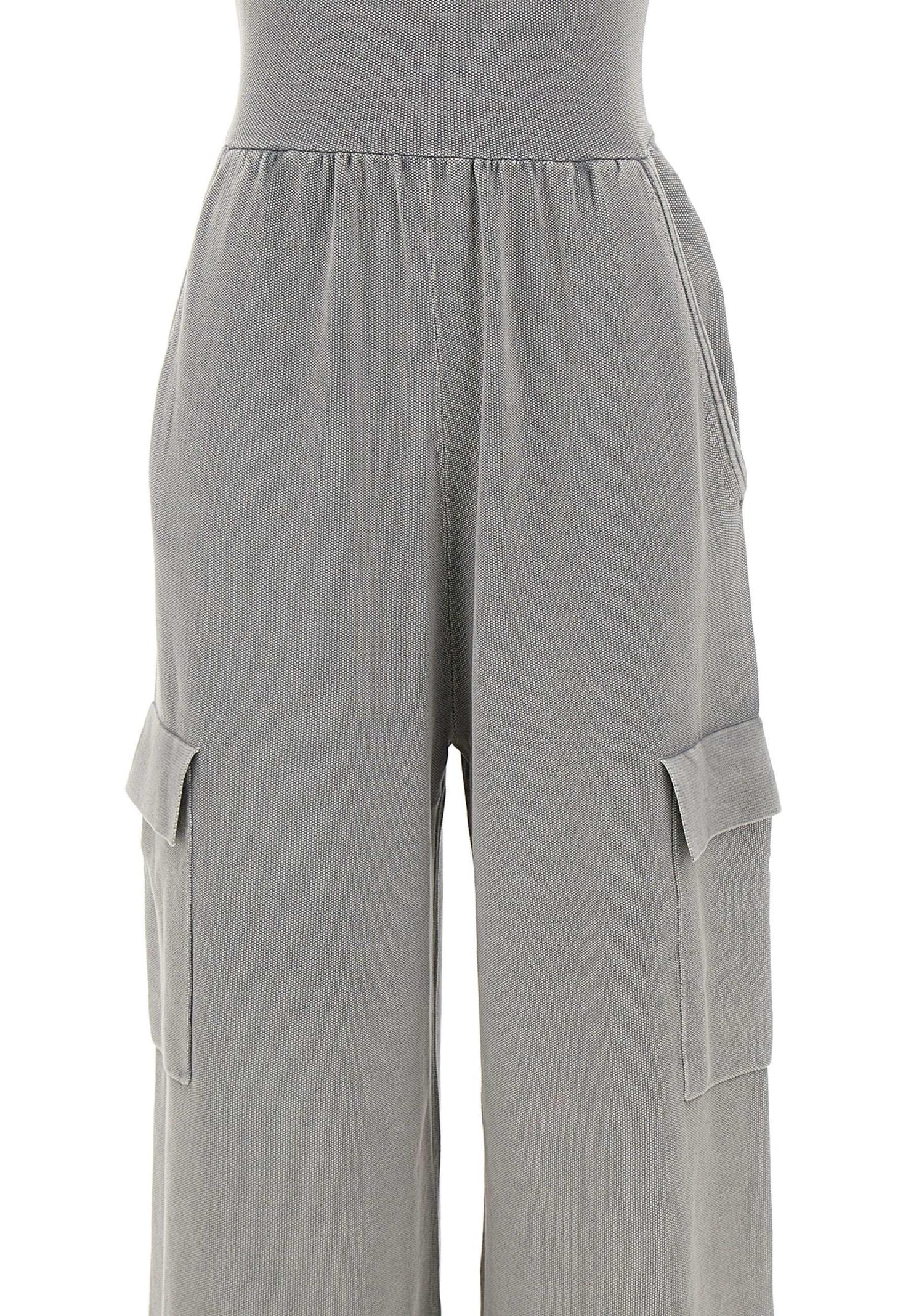 Elisabetta Franchi Cotton Jumpsuit in Gray | Lyst