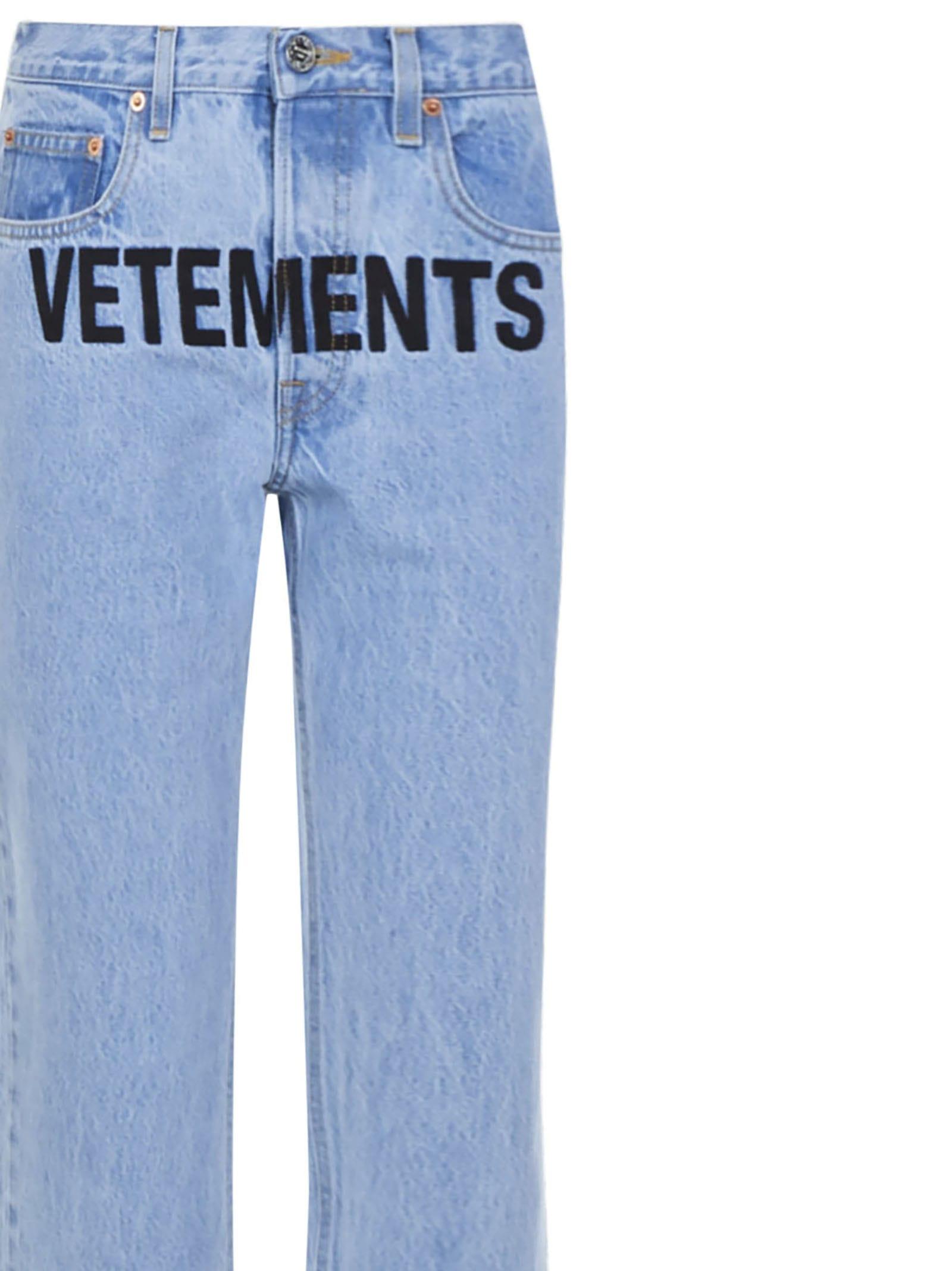 Vetements Jeans Denim in Blue | Lyst