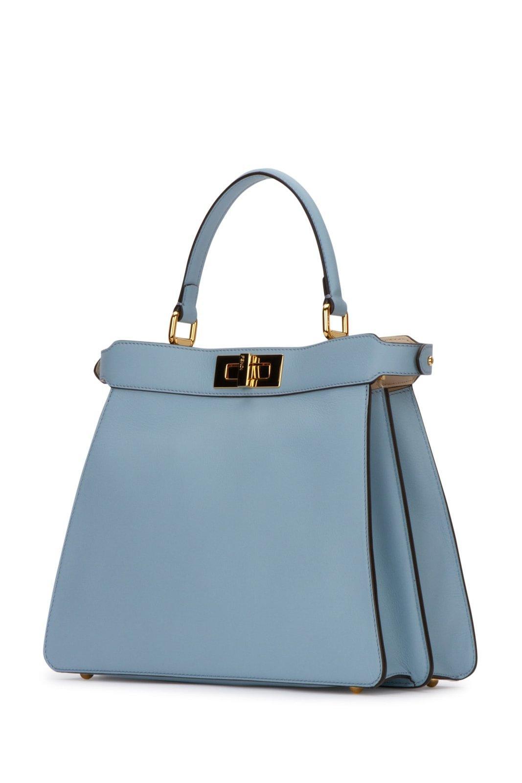 Fendi Peekaboo Iseeu Medium Tote Bag in Blue Lyst