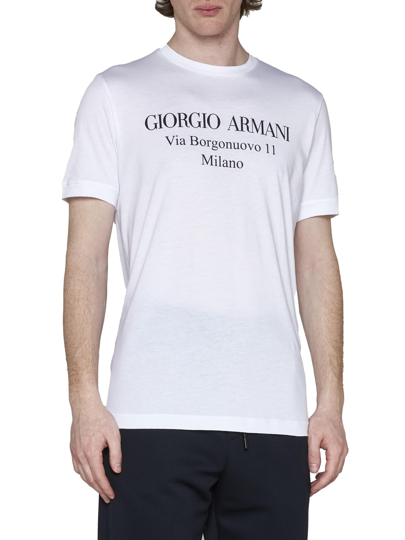 udkast Latterlig høste Giorgio Armani T-shirt in White for Men | Lyst