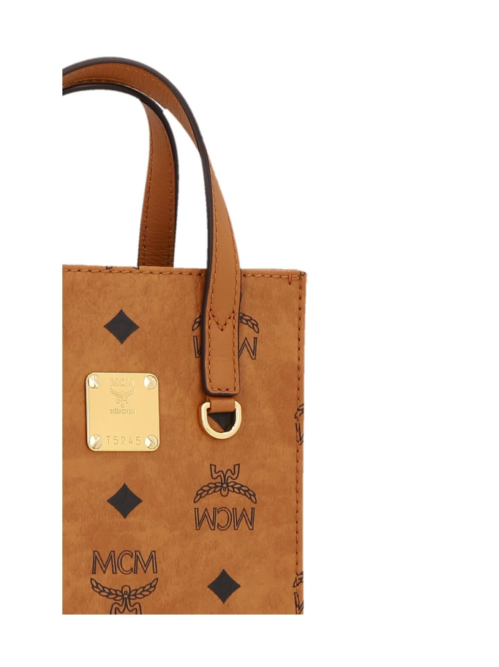 MCM Aren Visetos Mini Tote Bag (Shoulder bags,Cross Body Bags)