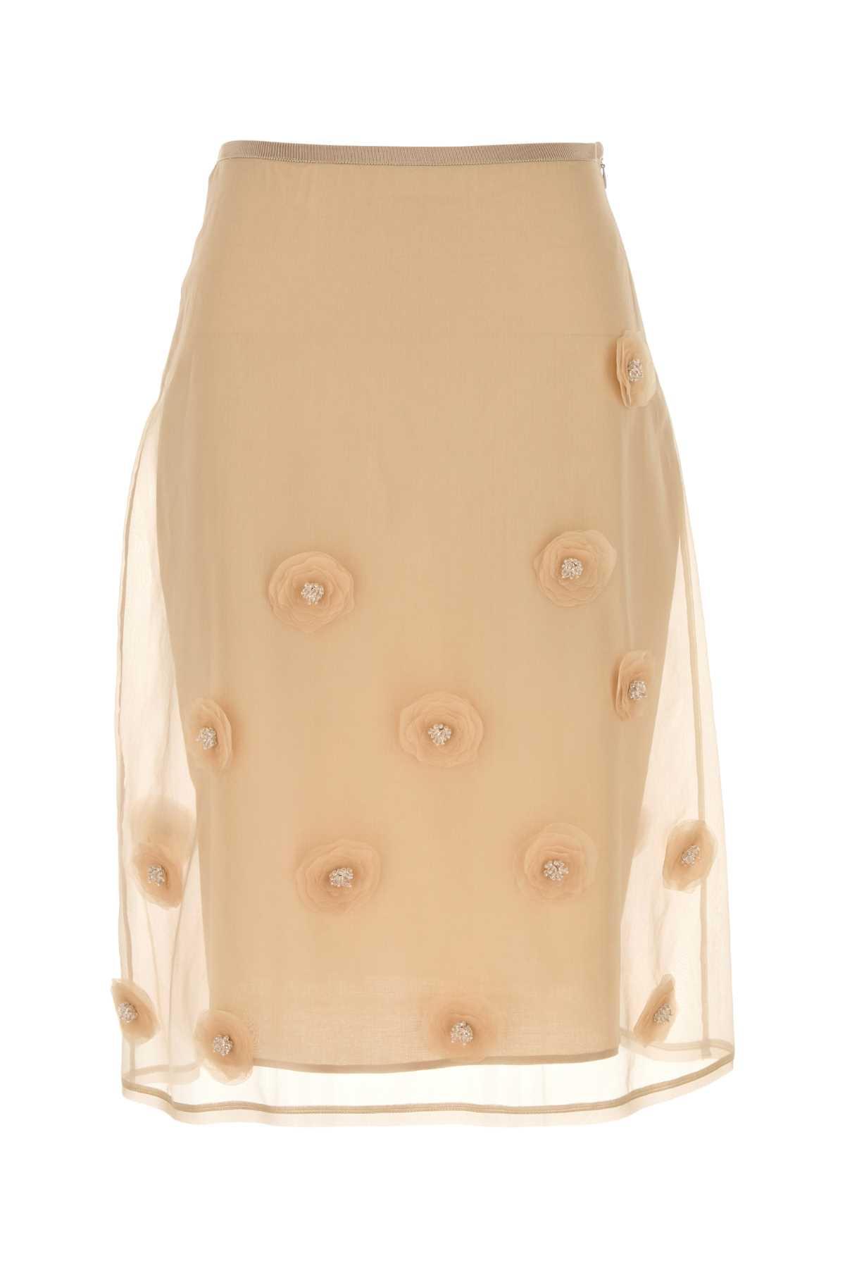 スカート Max Mara Studio Beige silk Ombrosa skirt Max Mara Skirts in Natural | Lyst