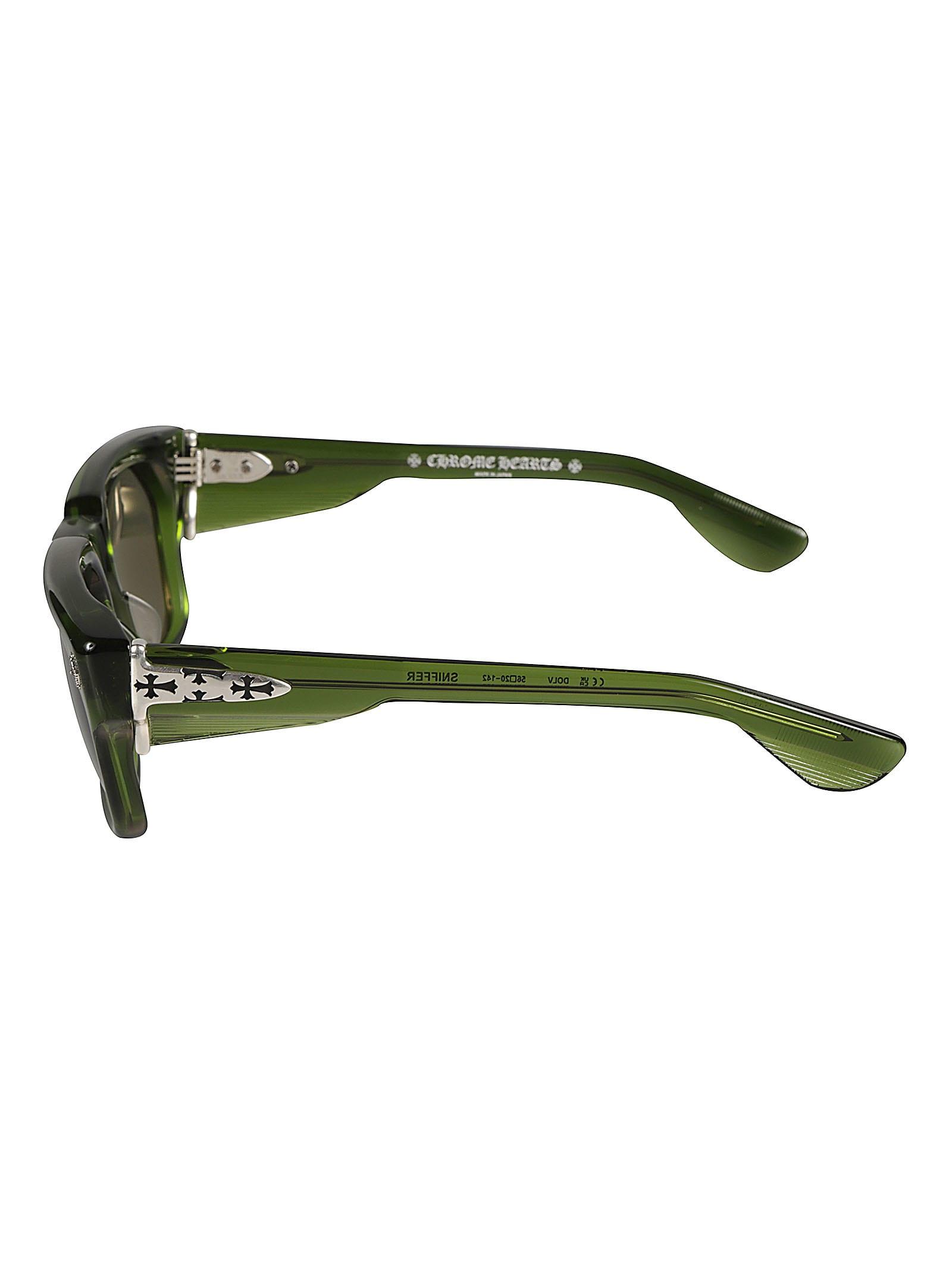 Chrome Hearts Black and Green Sunglasses Sunglasses Chrome Hearts Black in Plastic - 41077483 main image 2