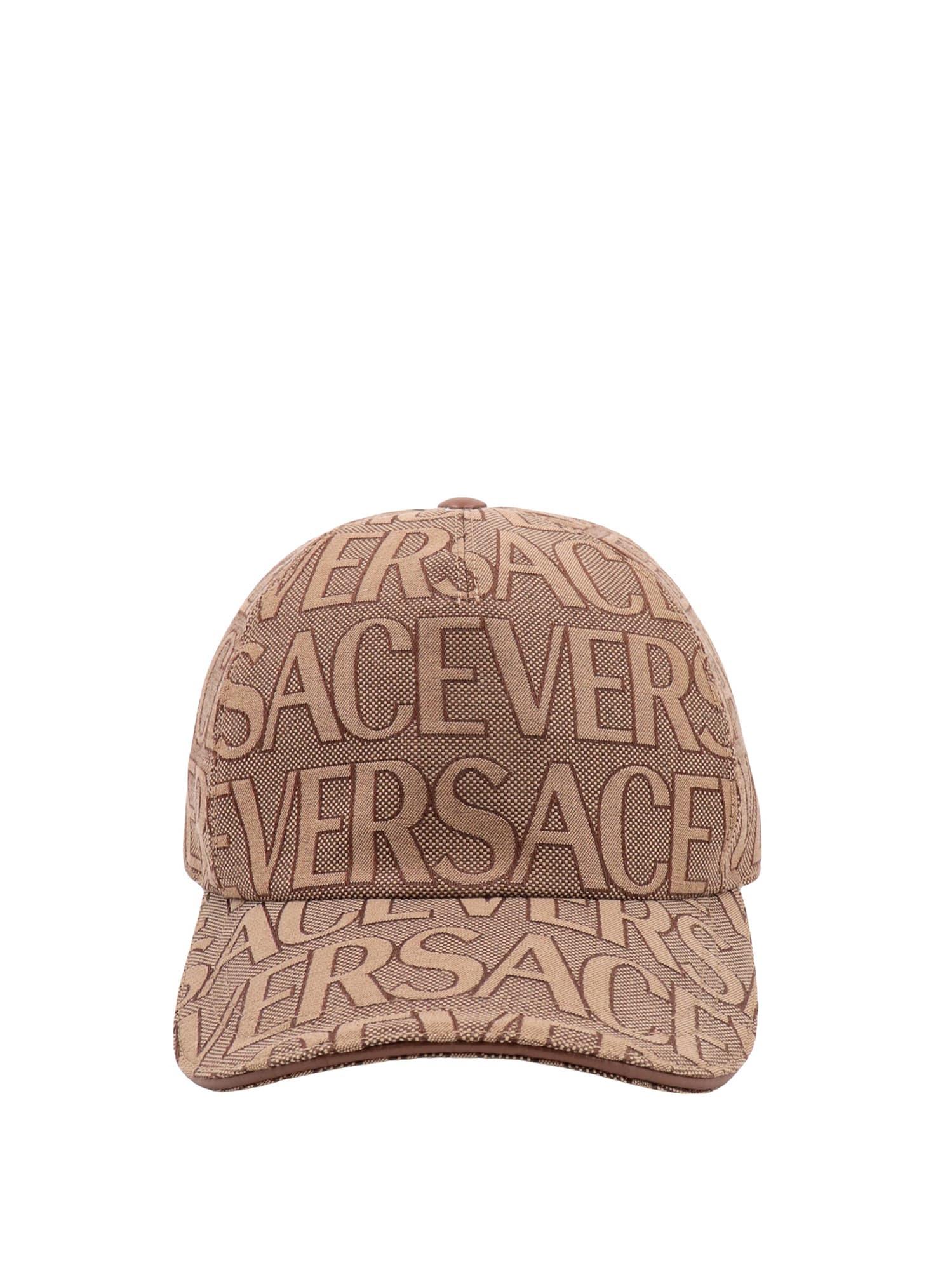 Versace Leather Lined Hats in Brown for Men Lyst UK