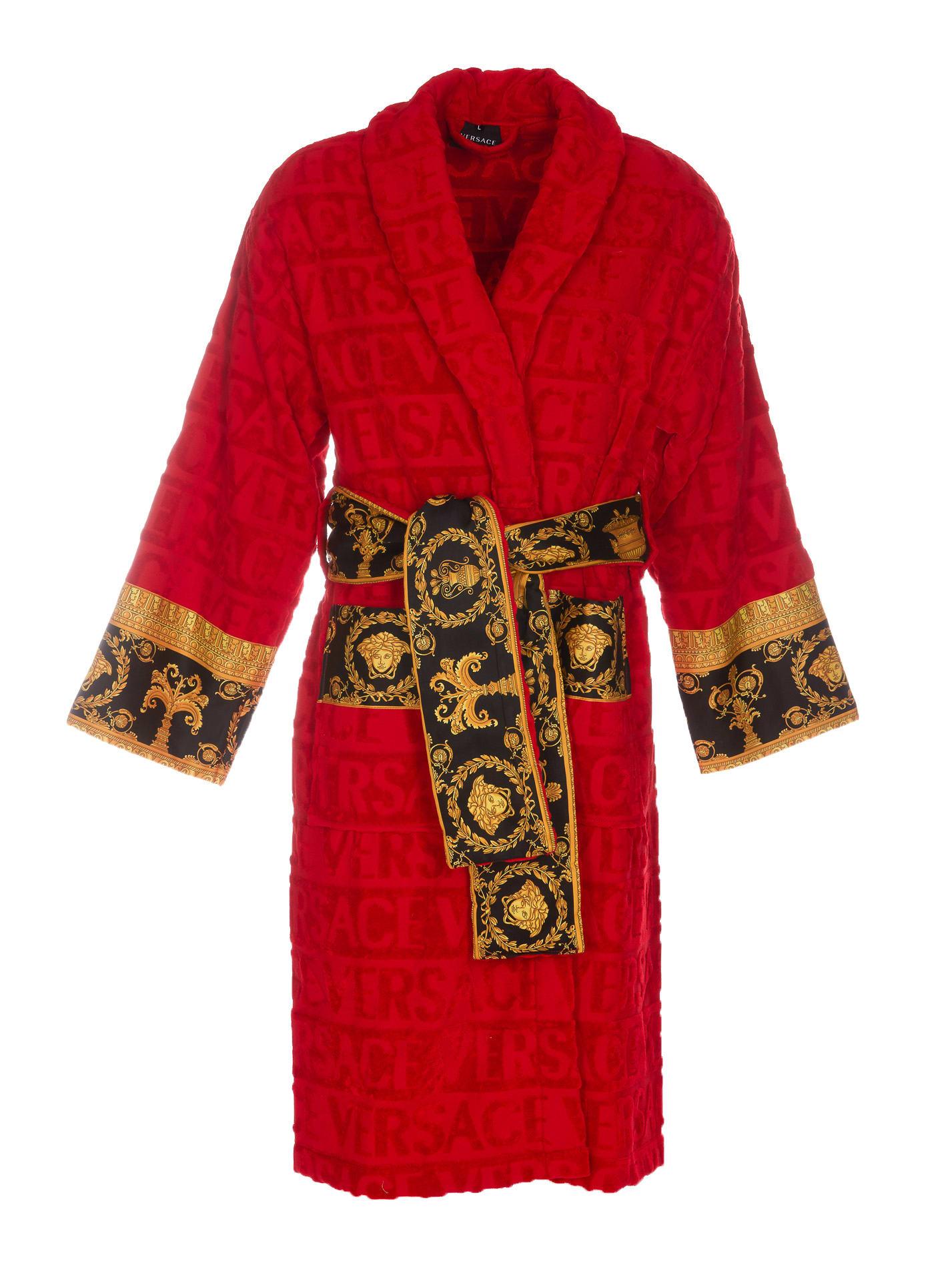 Versace Baroque Bathrobe in Red for Men Lyst
