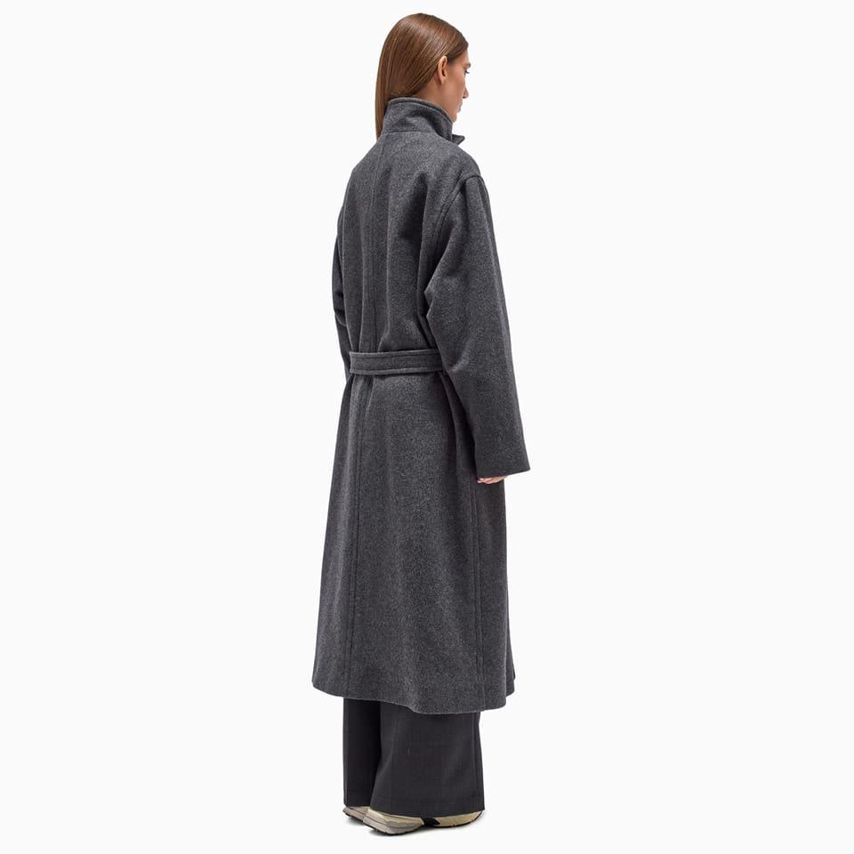 Lemaire Bathrobe Coat in Black | Lyst Lemaire Bathrobe Coat in Black | Lyst