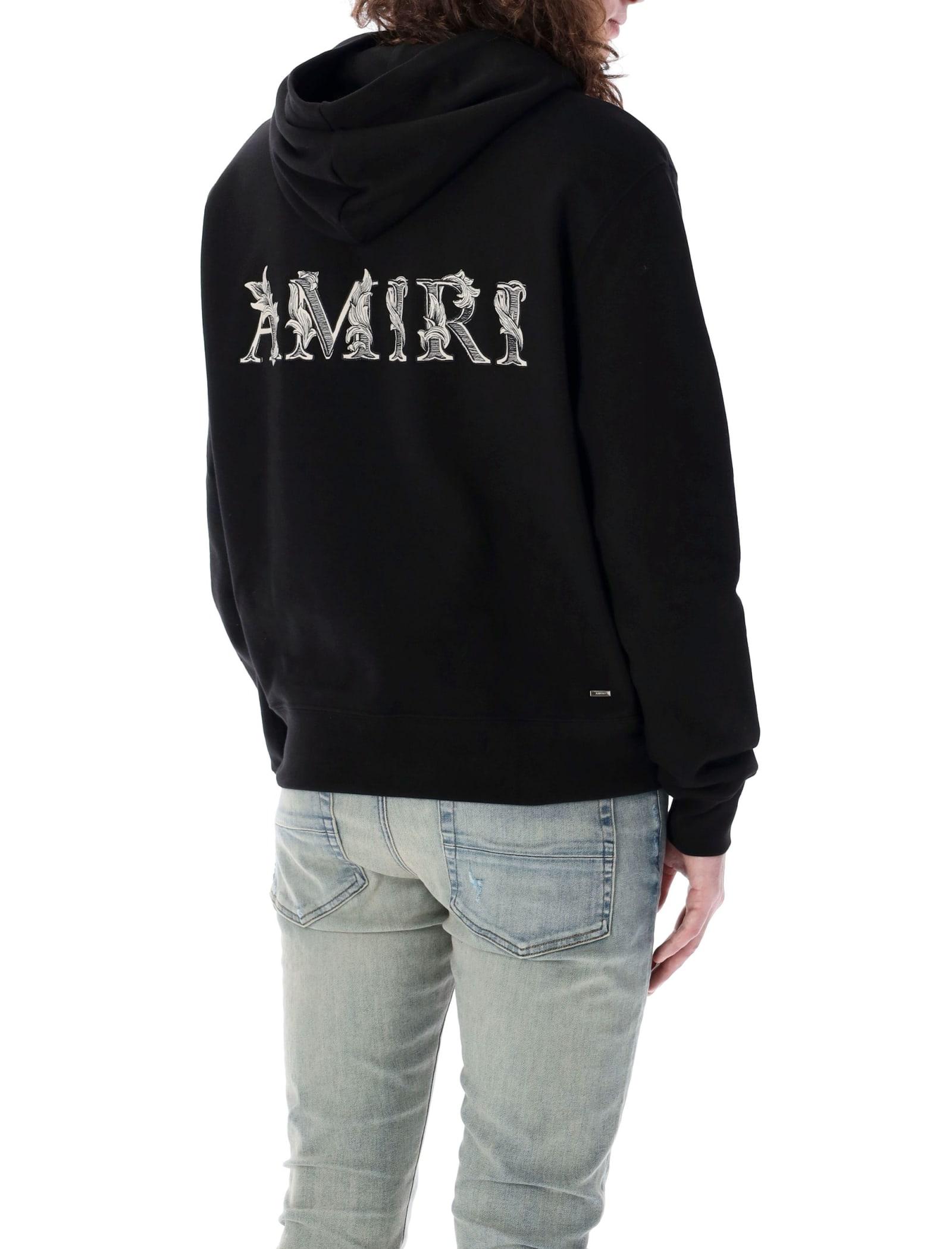 ◆大人気◆ 関税込【AMIRI】BAROQUE Hoodie パーカー ブラック ◇大人気◇ 関税込【AMIRI】BAROQUE Hoodie パーカー ブラック