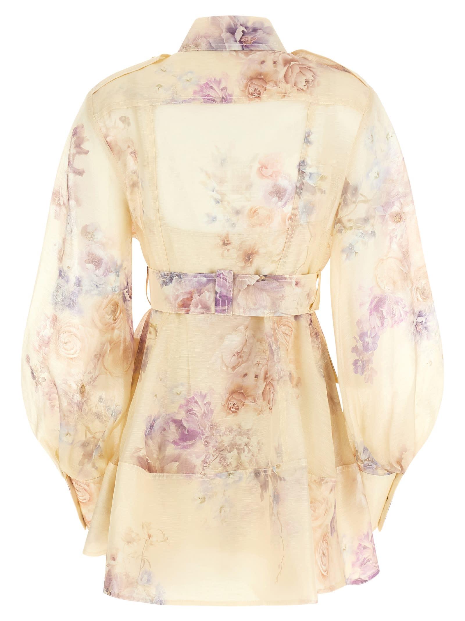 zimmermann silk utility mini dress Zimmermann Illuminate Utility Mini Dress