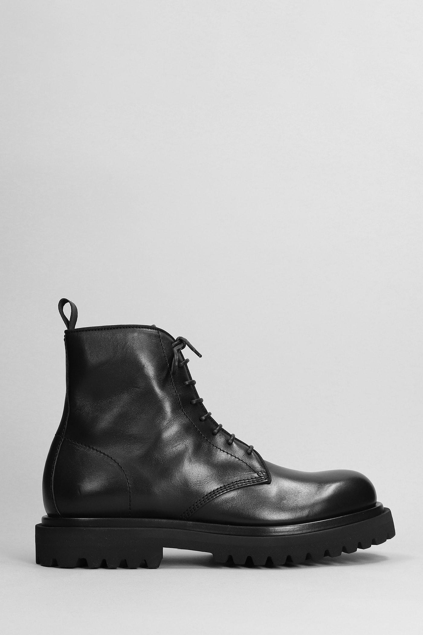 Officine Creative lace-up leather shoes - Black