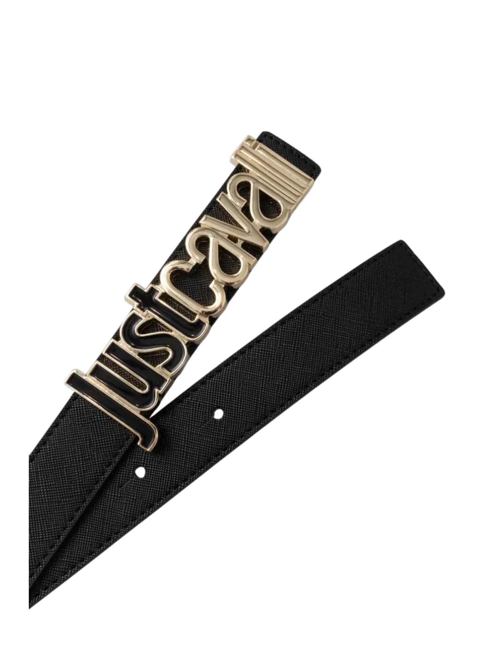 Ceinture Double Just Cavalli Violette - Taille 90, Étroite - Neuf Avec Étiquettes