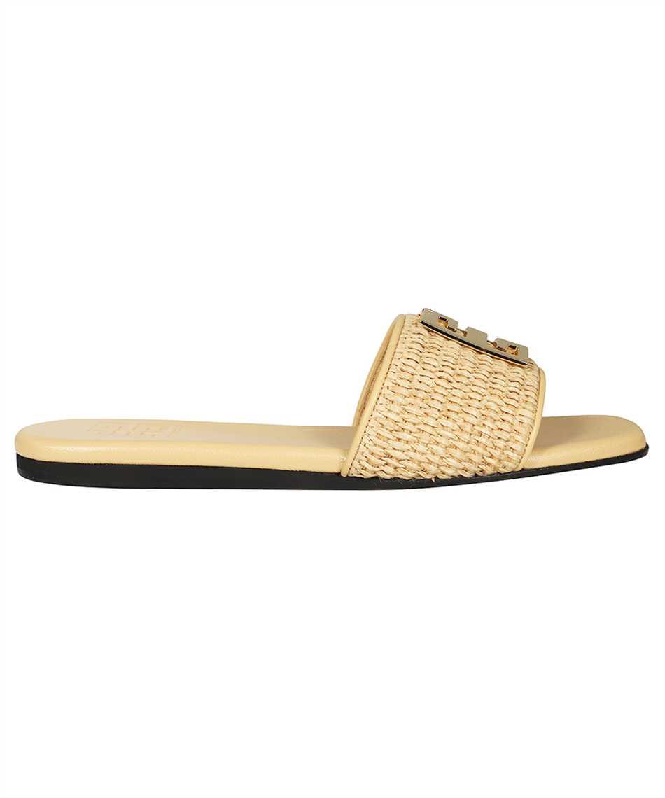 Givenchy 4g Raffia Slides With Logo in White | Lyst