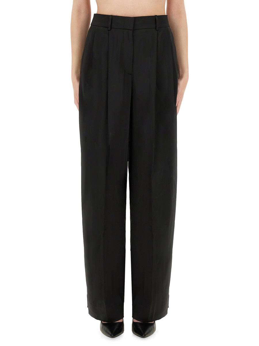 パンツ Michael Kors FW25 WIDE LEG PANTS (MT530VRAYJ 001BLACK) Drapey Satin Wide Leg Pants | Michael Kors [US]