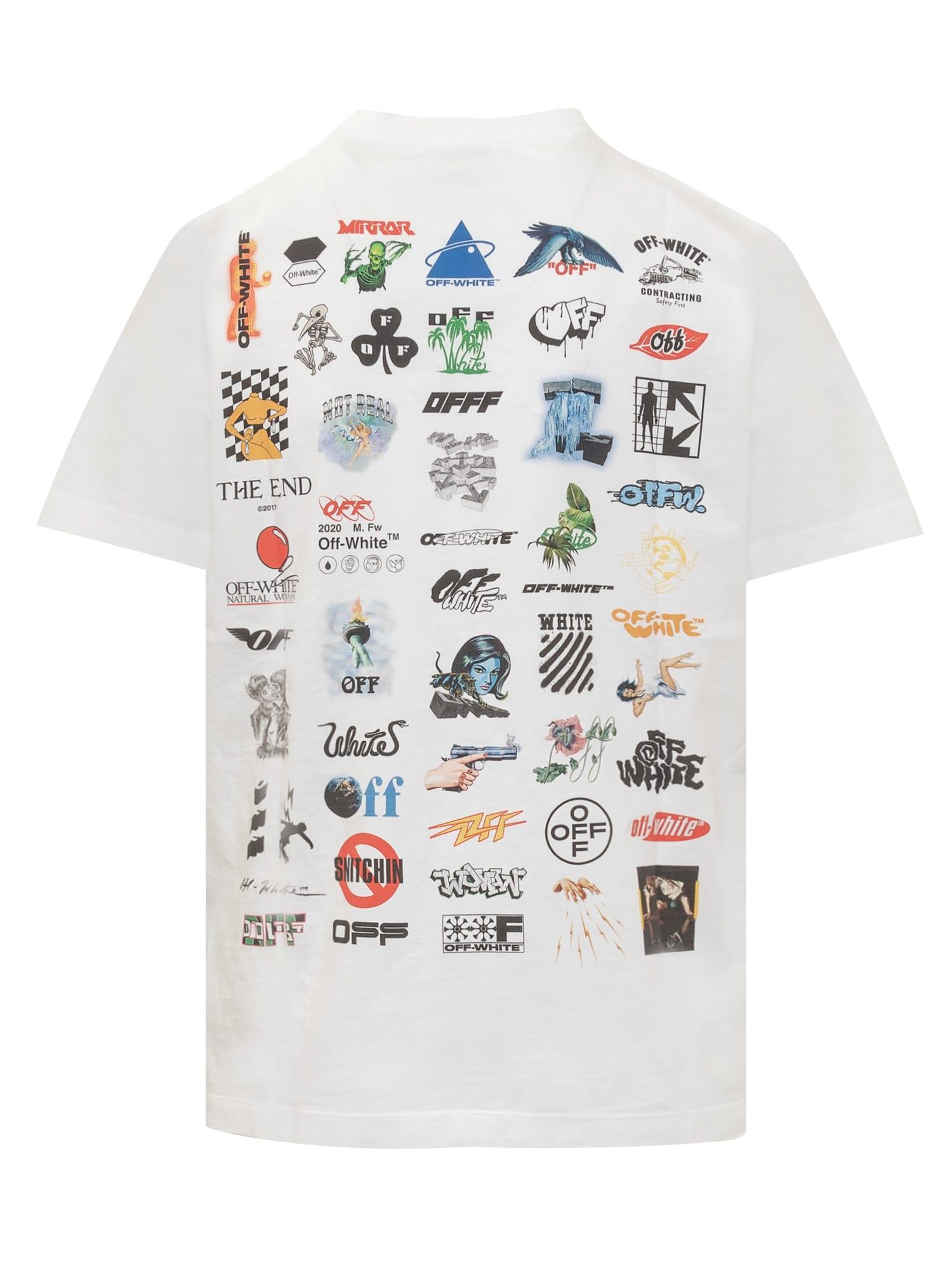 Off-White c/o Virgil Abloh Logic T-shirt in White for Men | Lyst UK