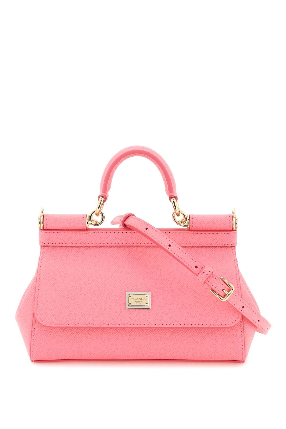 Sicily leather handbag Dolce & Gabbana Pink in Leather - 35756146