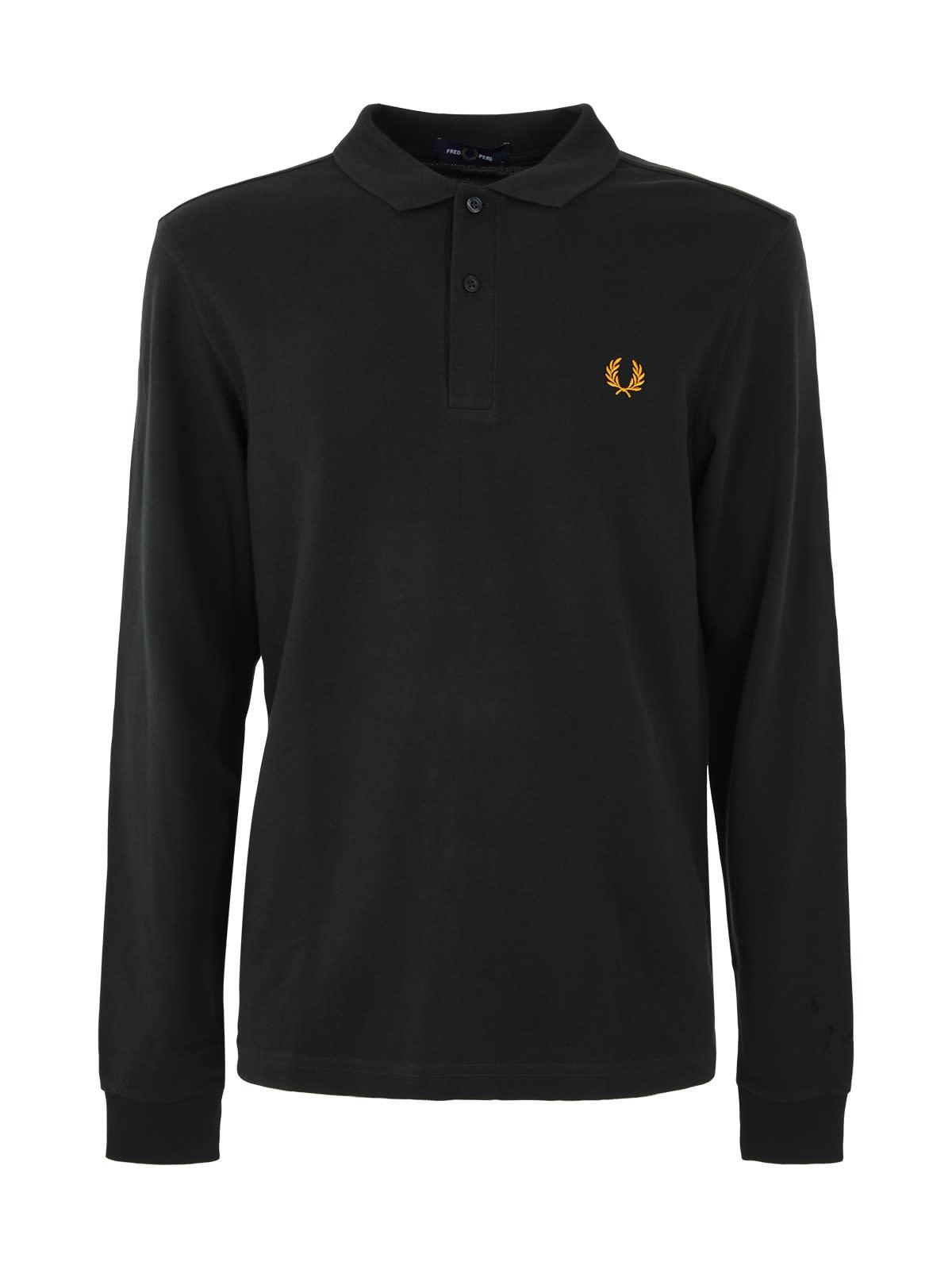Fred Perry Other Materials Polo Shirt in Black for Men | Lyst