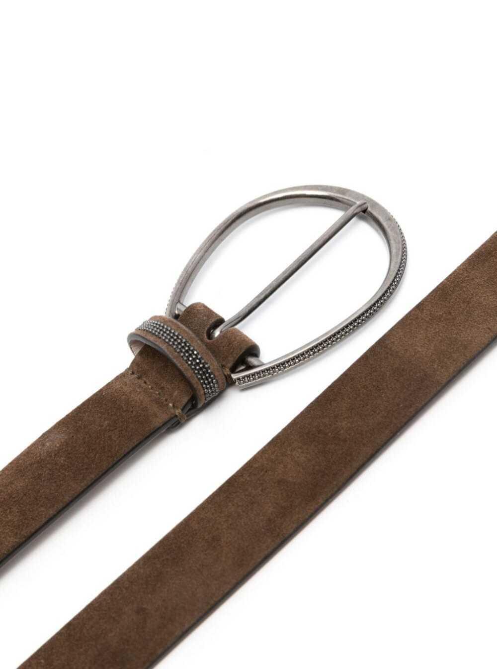 Braided Suede Belt in Brown - Brunello Cucinelli