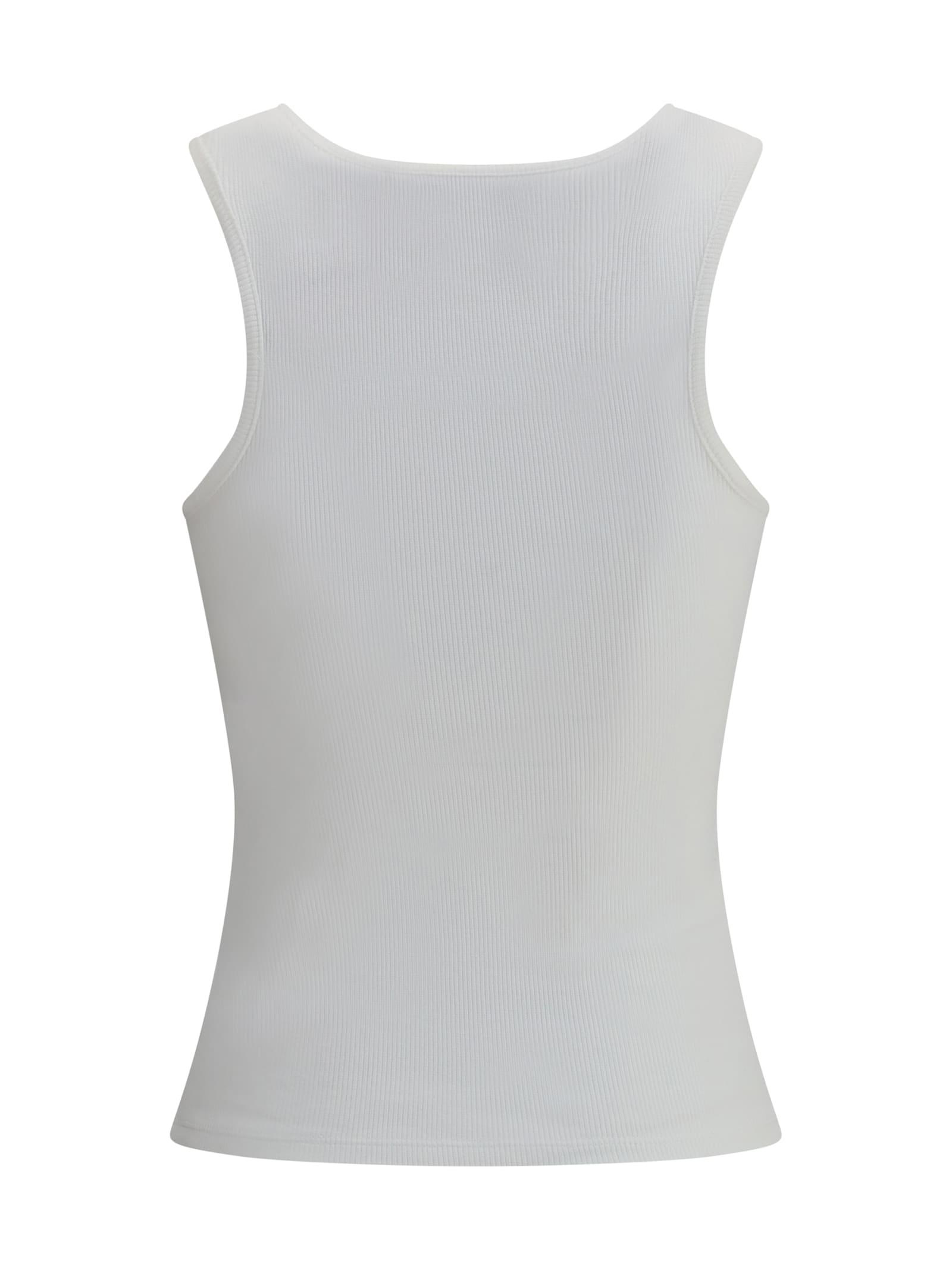 トップス VIVIENNE WESTWOOD design tanktop Vivienne Westwood Lee Women's White Velour Logo Tank Top
