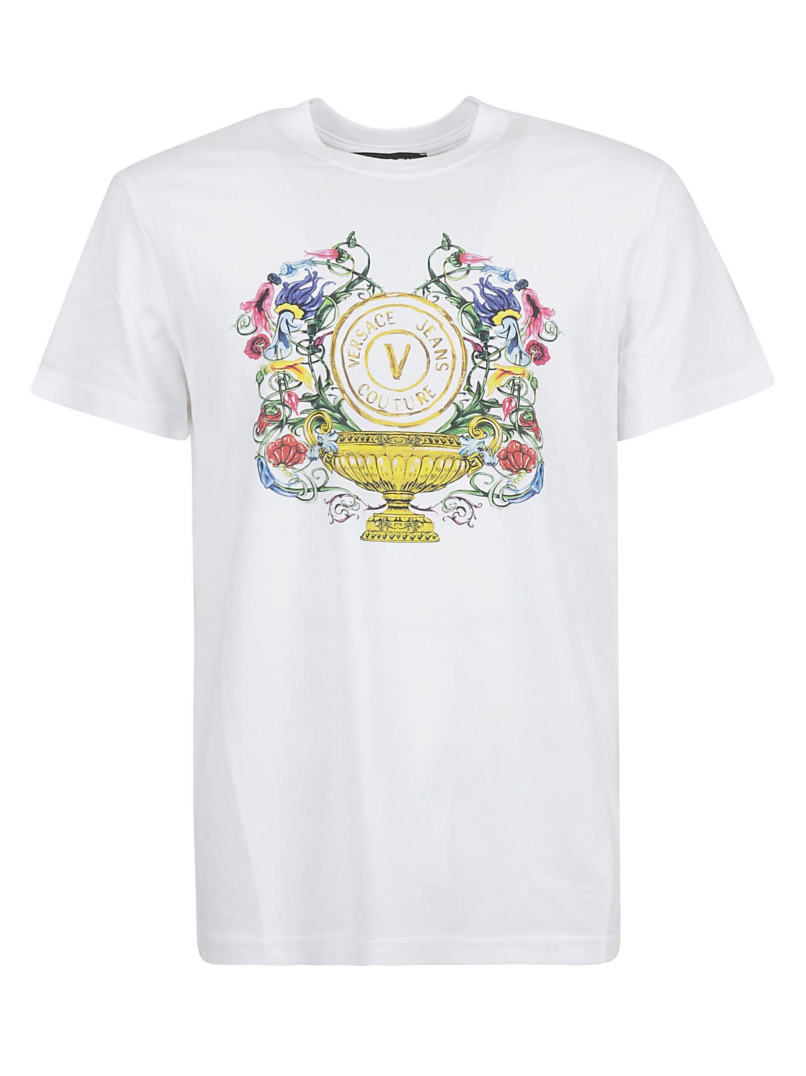 Versace Jeans Couture Metallic logo-print T-shirt - Farfetch