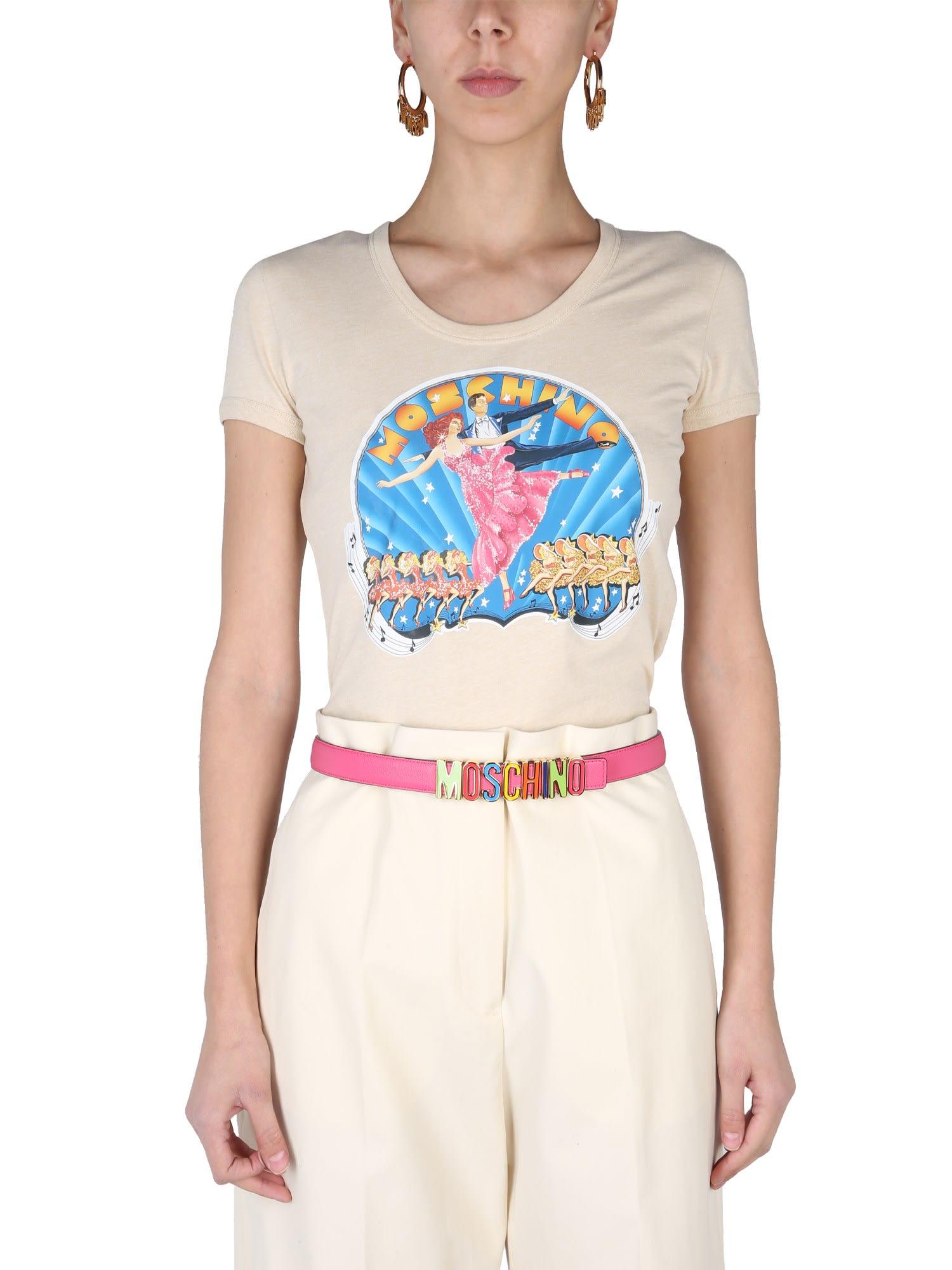 Moschino Cotton Hollywood Musical Graphic-print T-shirt in Blue Womens Clothing Tops T-shirts 