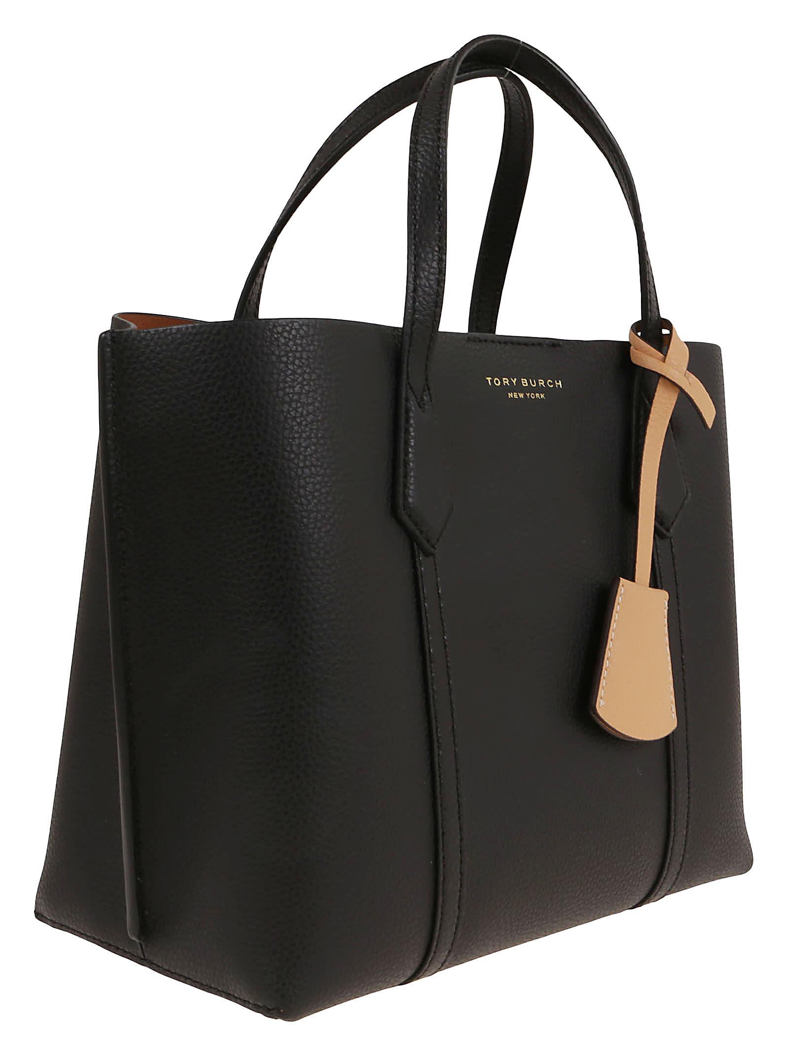 Tory Burch Perry Small Triple-compartment Tote in Black