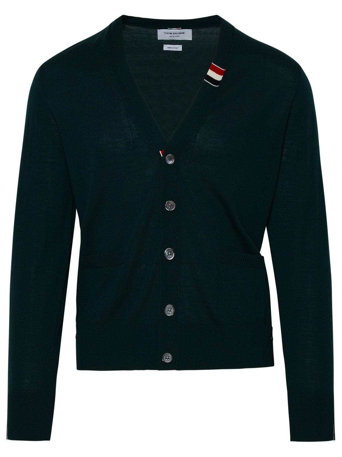 Thom Browne colour-block merino shirt - Green