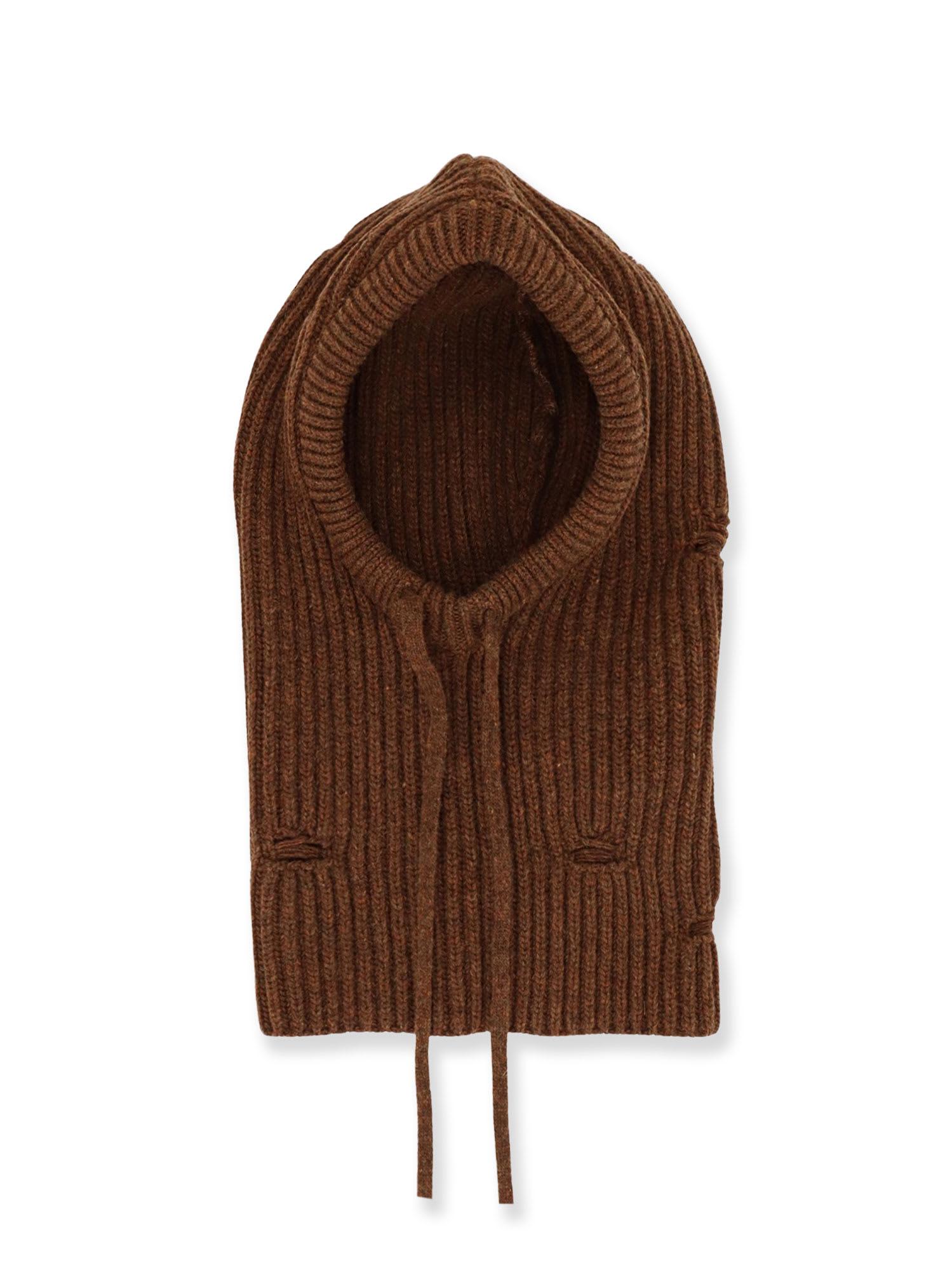帽子・その他 Mm6 Maison Margiela Balaclava With Distressed Effect MM6 by Maison Martin Margiela Black Marled Balaclava for Men