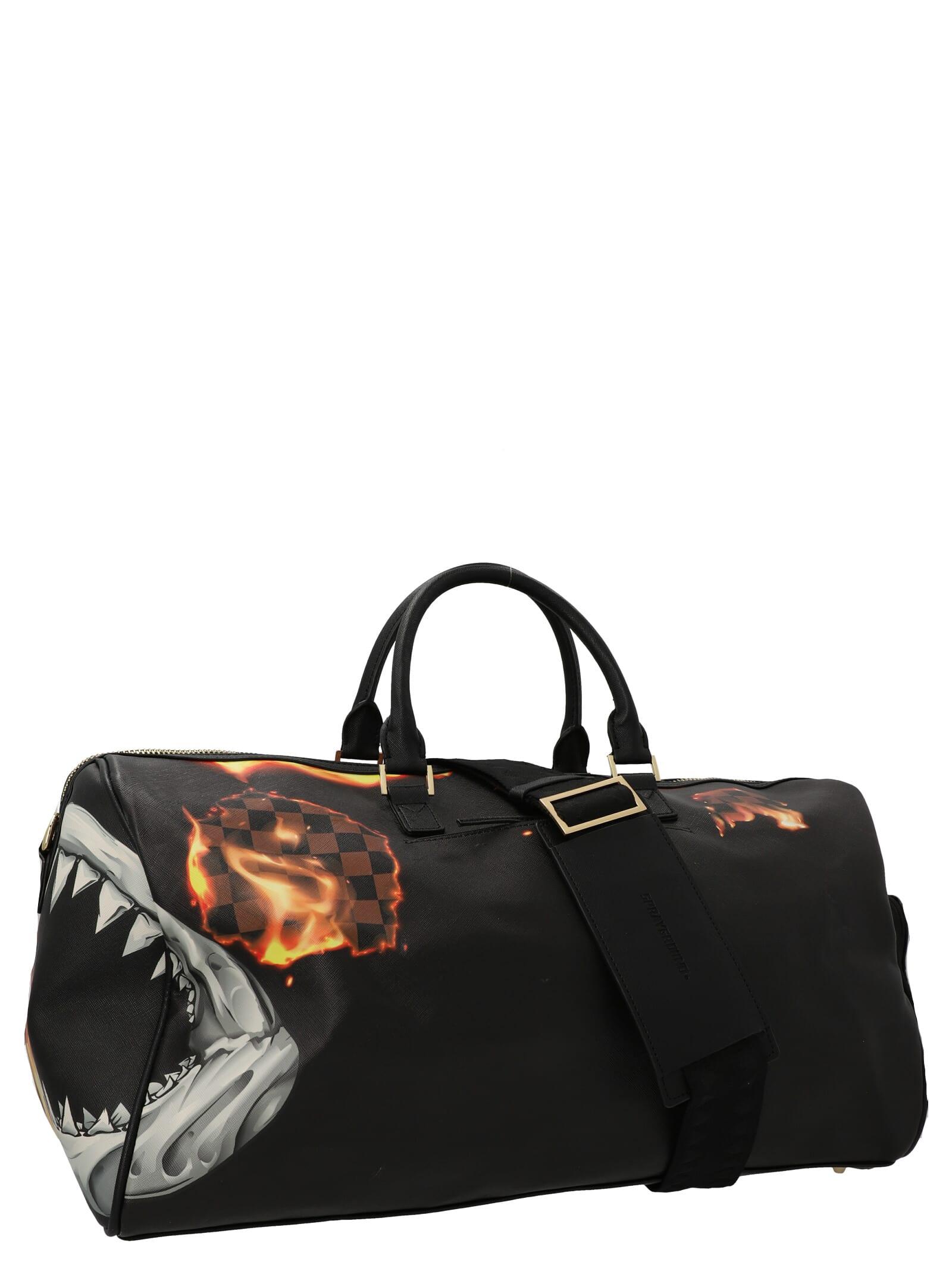 Sprayground Burnt Sharks In Paris Duffel Bag in Black for Men