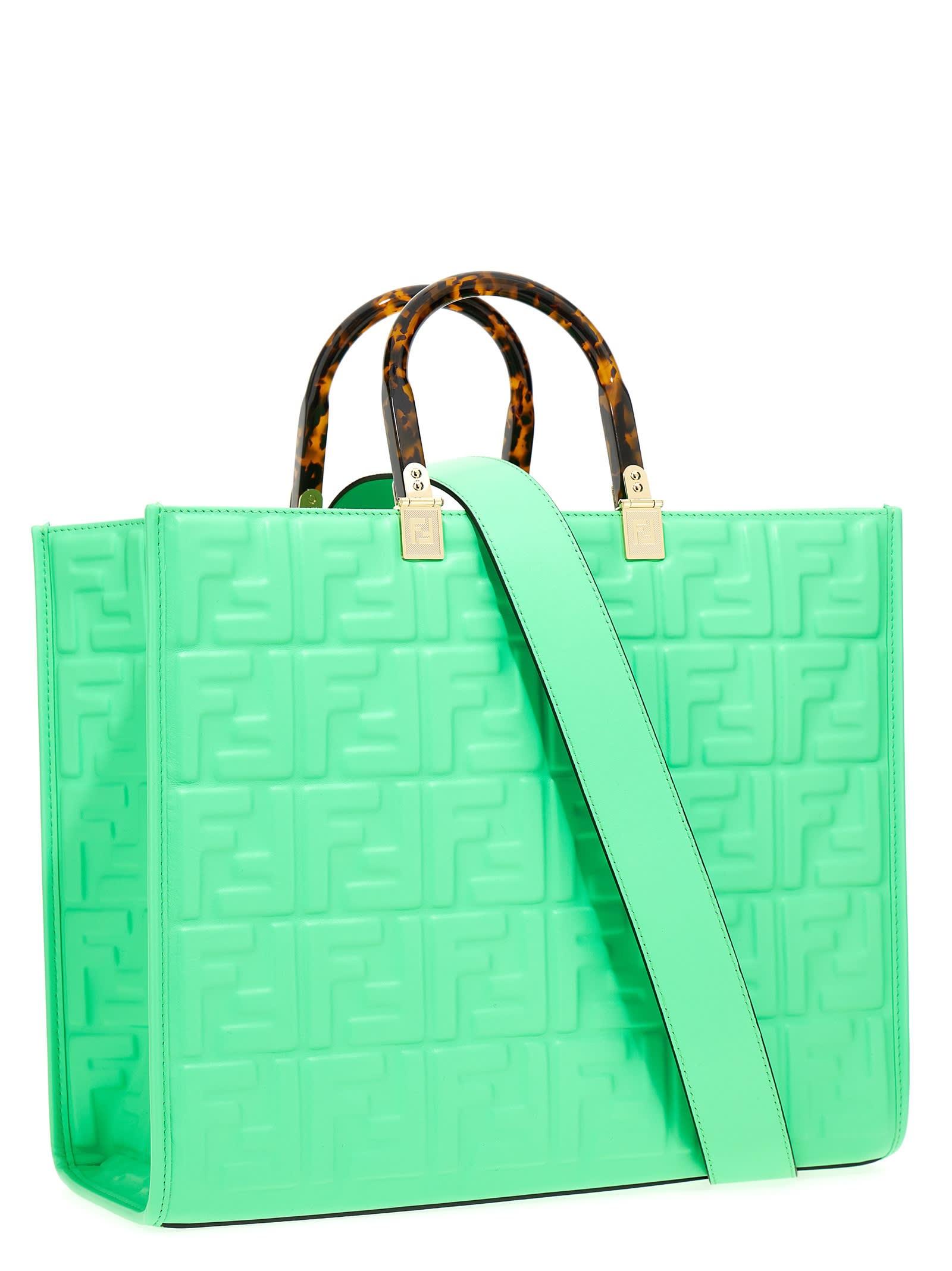 Fendi 'sunshine' Shopper Bag Green