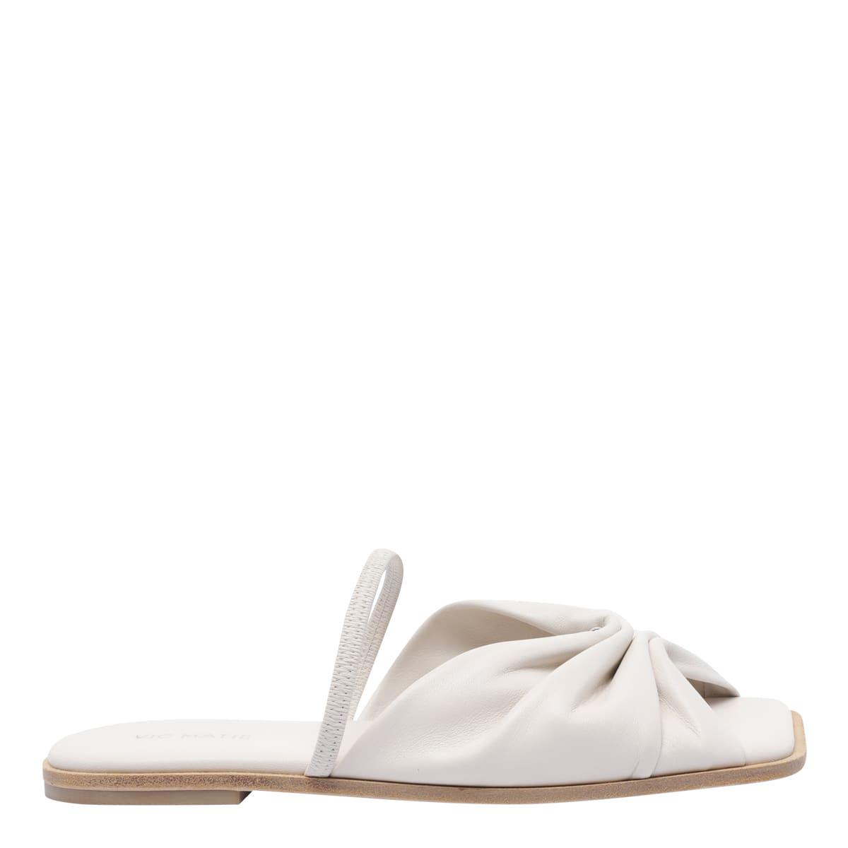 サンダル・ミュール VIC MATIE Women Sandals 1G3754D G42G200112 White Flat sandal White Vic Matiè - Le Follie Shop