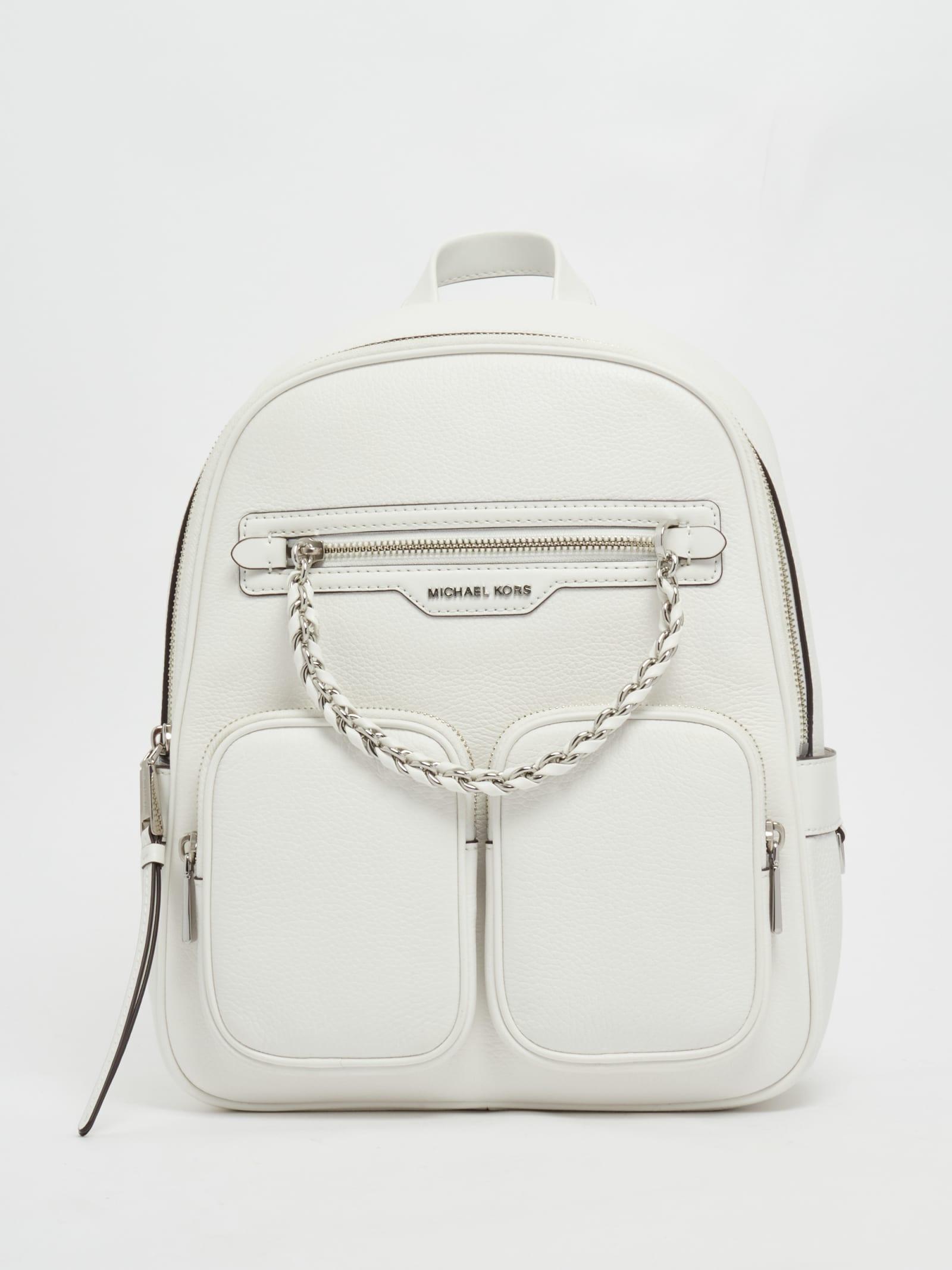 Michael Kors Leather Backpack in White | Lyst
