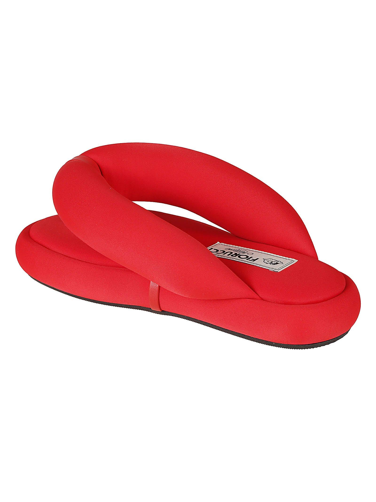 Fiorucci Fluffy Flip Flops in Red for Men Lyst UK