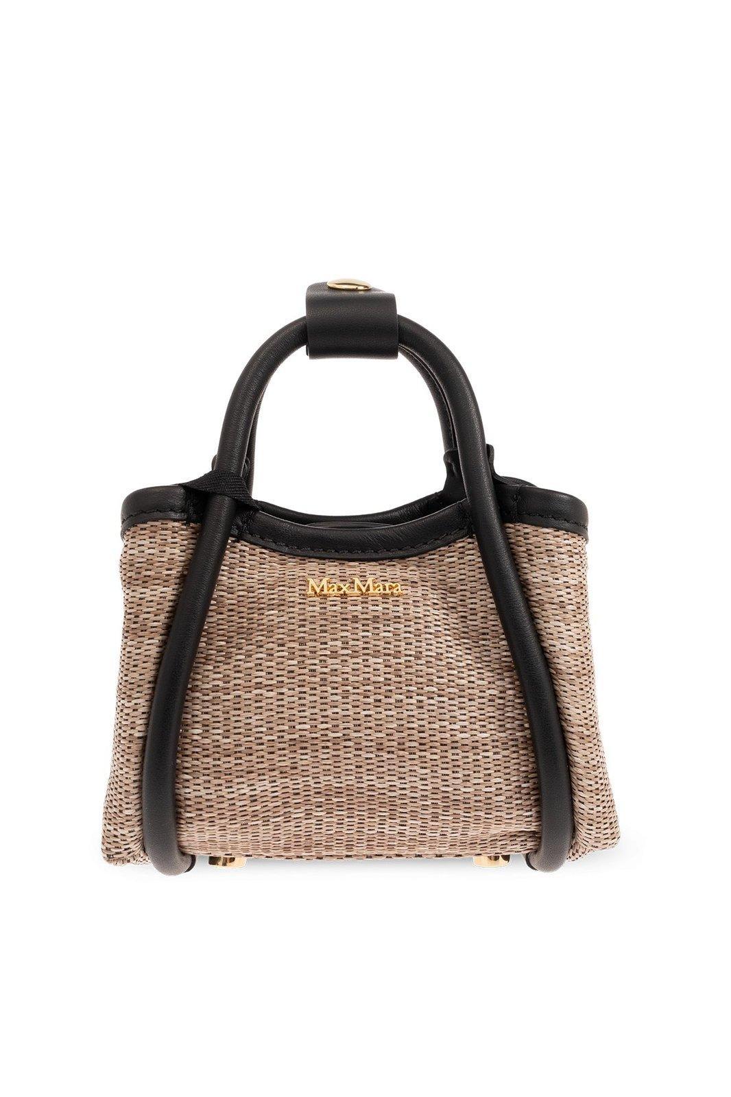 トートバッグ Max Mara MARINESWEAVING - Marine small woven leather bag 4511055206037-f-