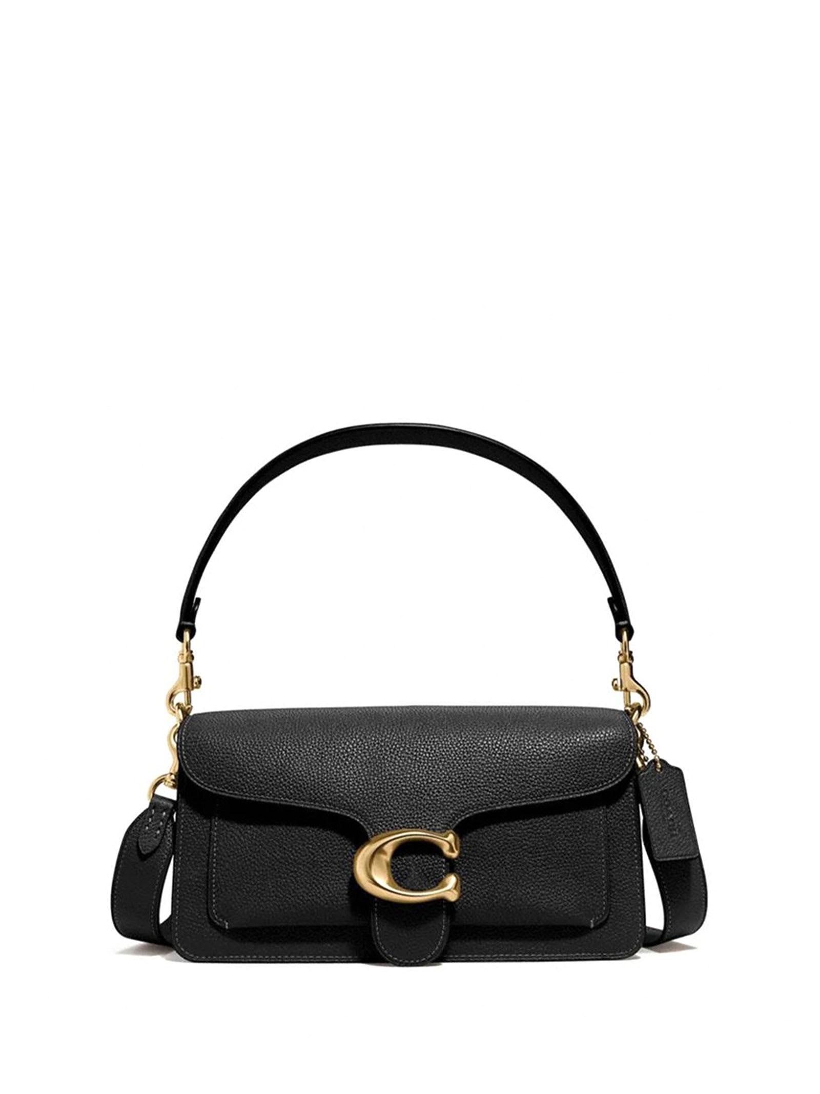 COACH Pillow Tabbi Bag With Gold Toned Metal Logo in Black | Lyst