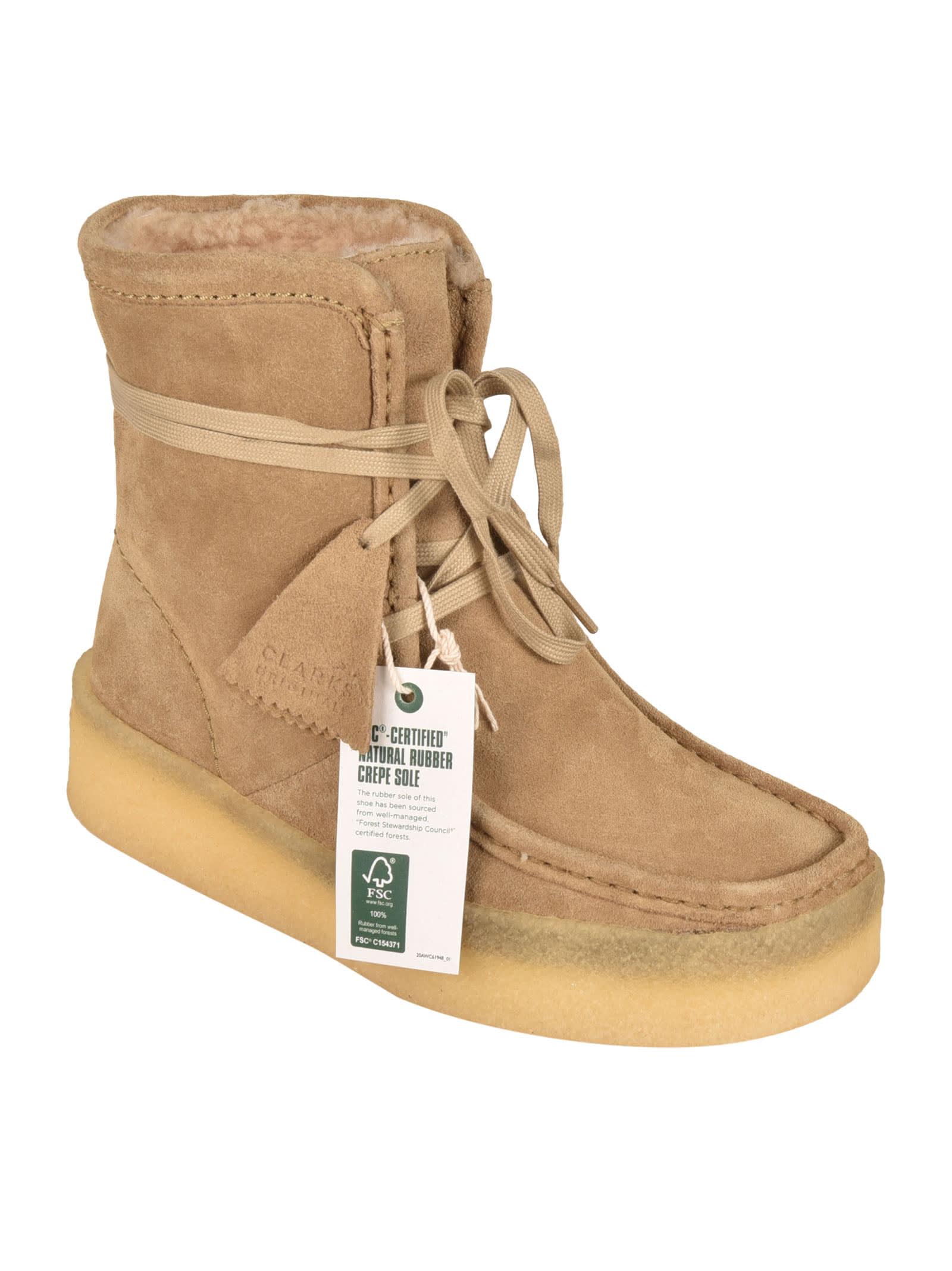 mental Åben Pludselig nedstigning Clarks Wallabee Cup High Boots in Natural | Lyst