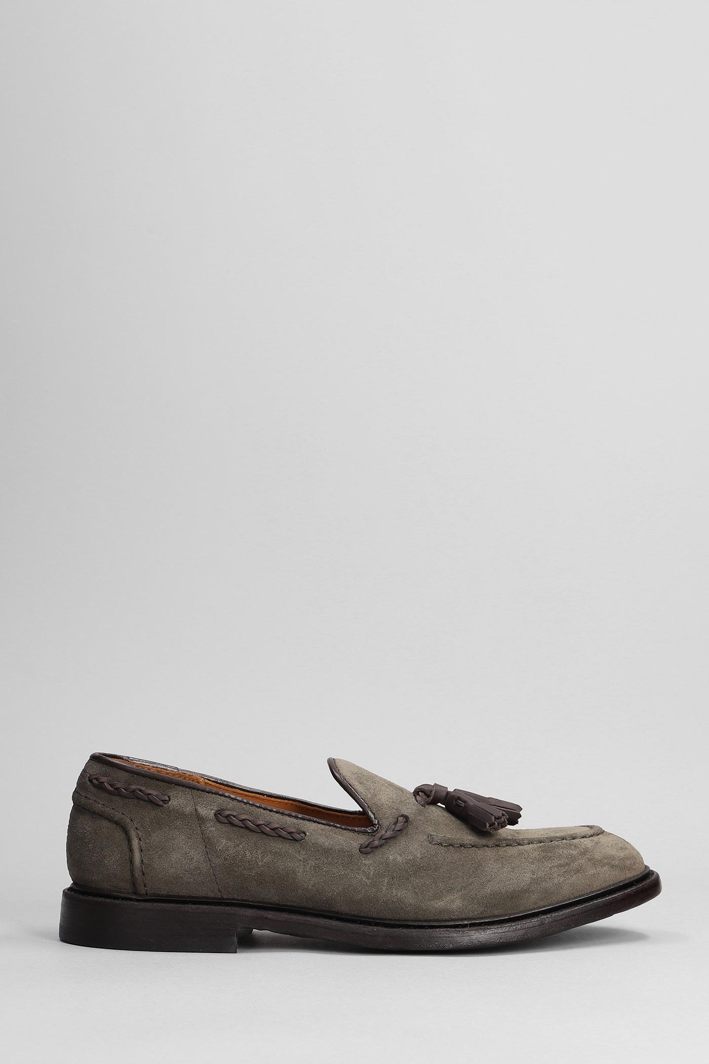 Green George Loafers In Grey Suede in Gray for Men | Lyst