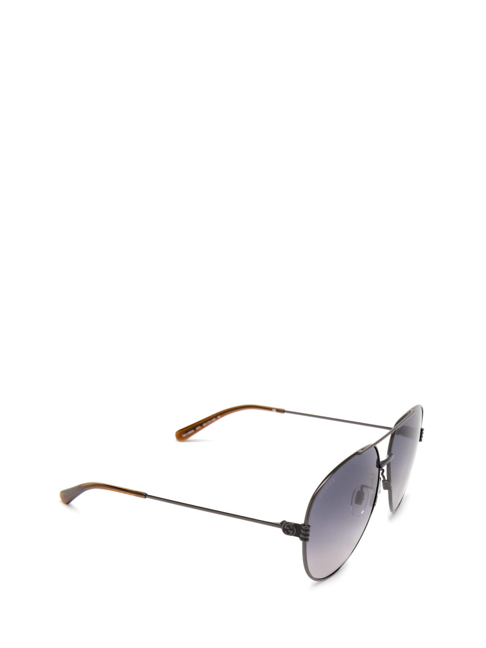 Gucci Gg1280s Ruthenium Sunglasses | Lyst