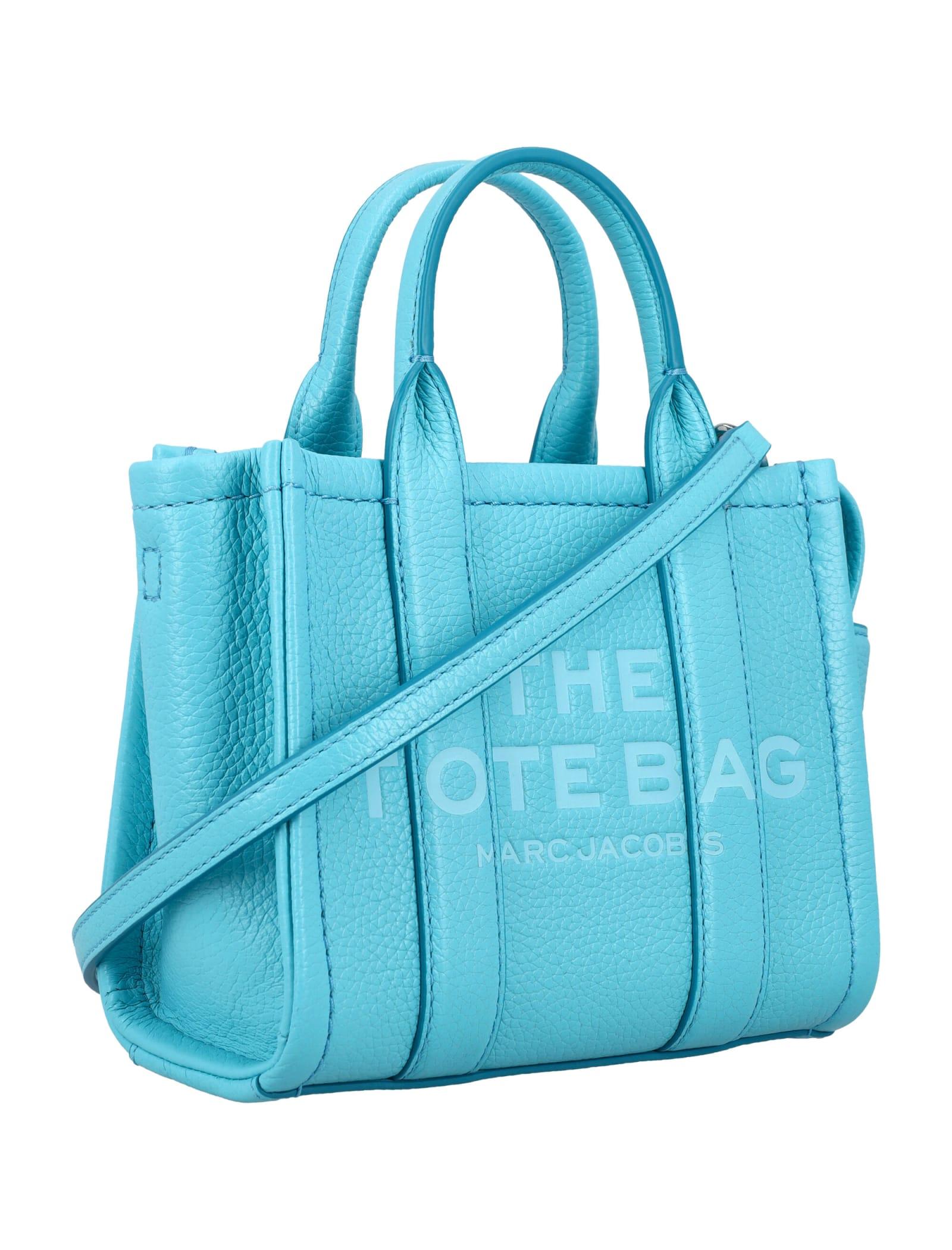 Marc Jacobs The Micro Tote Leather Bag in Blue