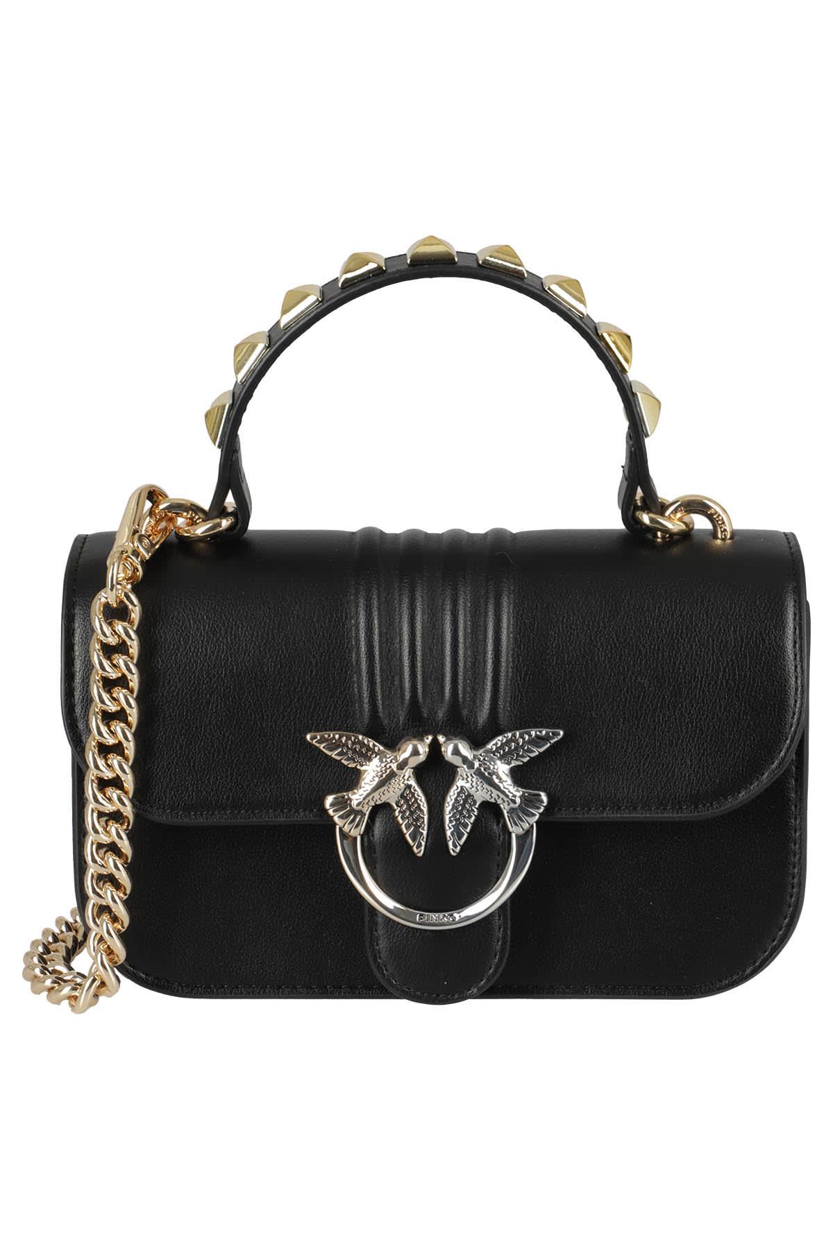 Pinko mini love outlet bag nera