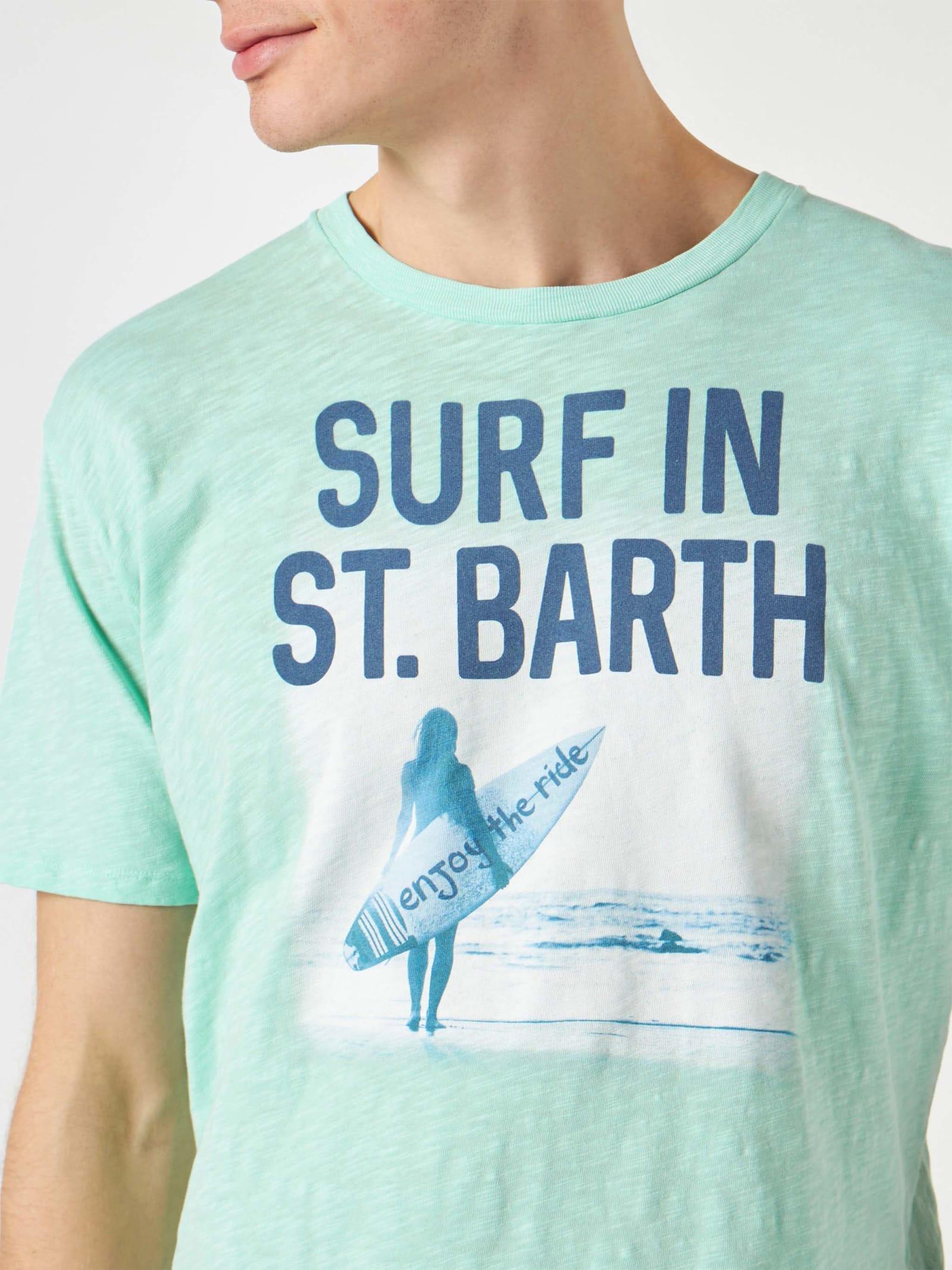 Mc2 Saint Barth Surfing Print T-shirt in Green | Lyst