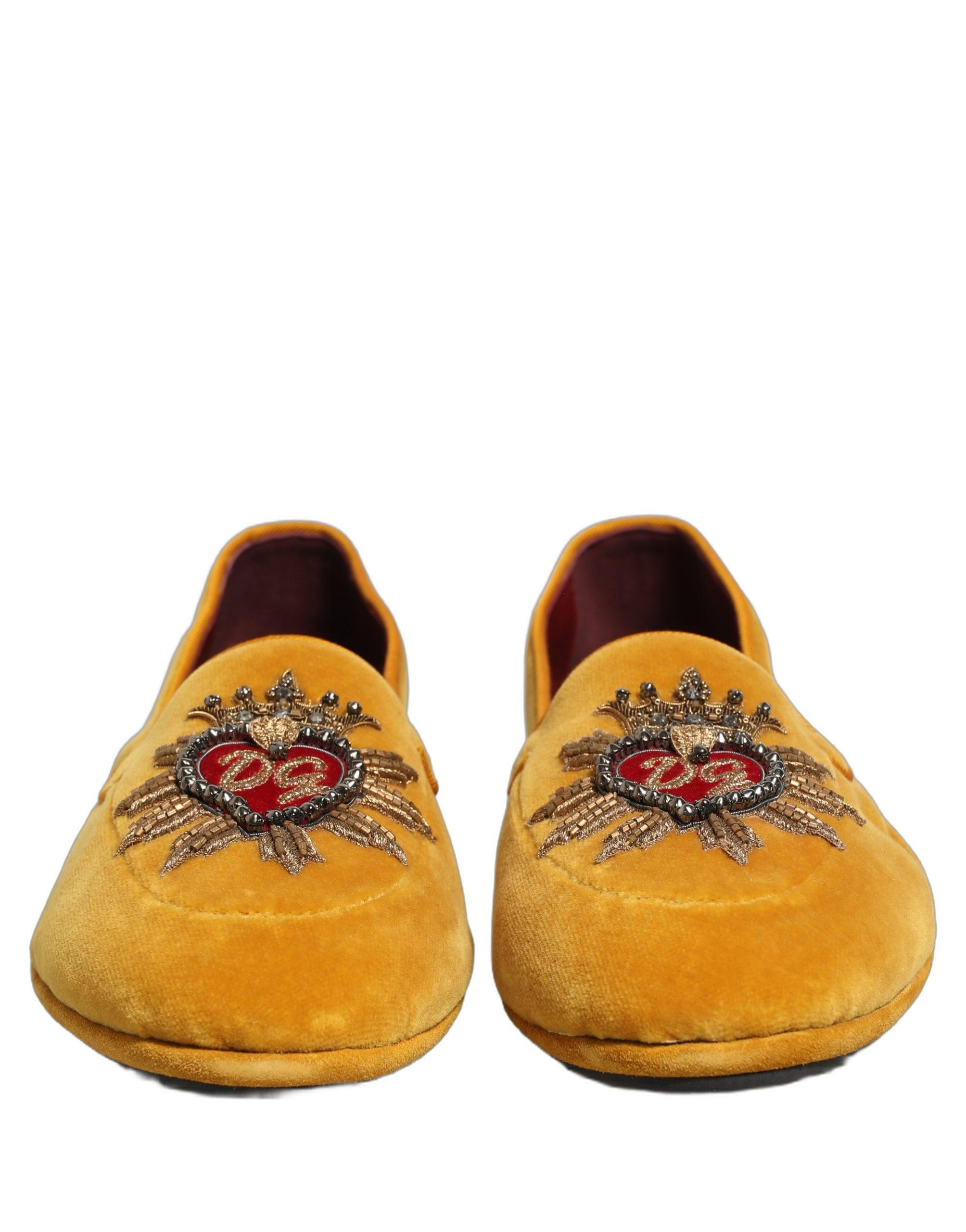 Dolce & Gabbana Yellow Leather Slip Mocassin Loafers Men\'s Shoes Dolce & Gabbana Loafers for Men Sale | Up To 70% Off | Sendegaro main image 2