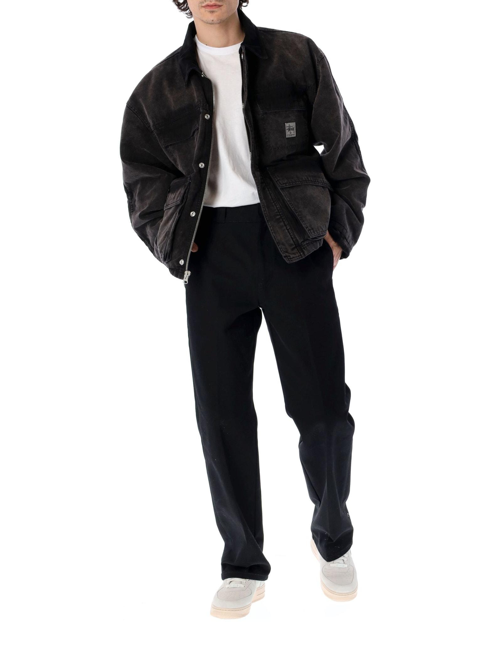 Stussy Washed Canvas Shop Jacket in Black for Men | Lyst