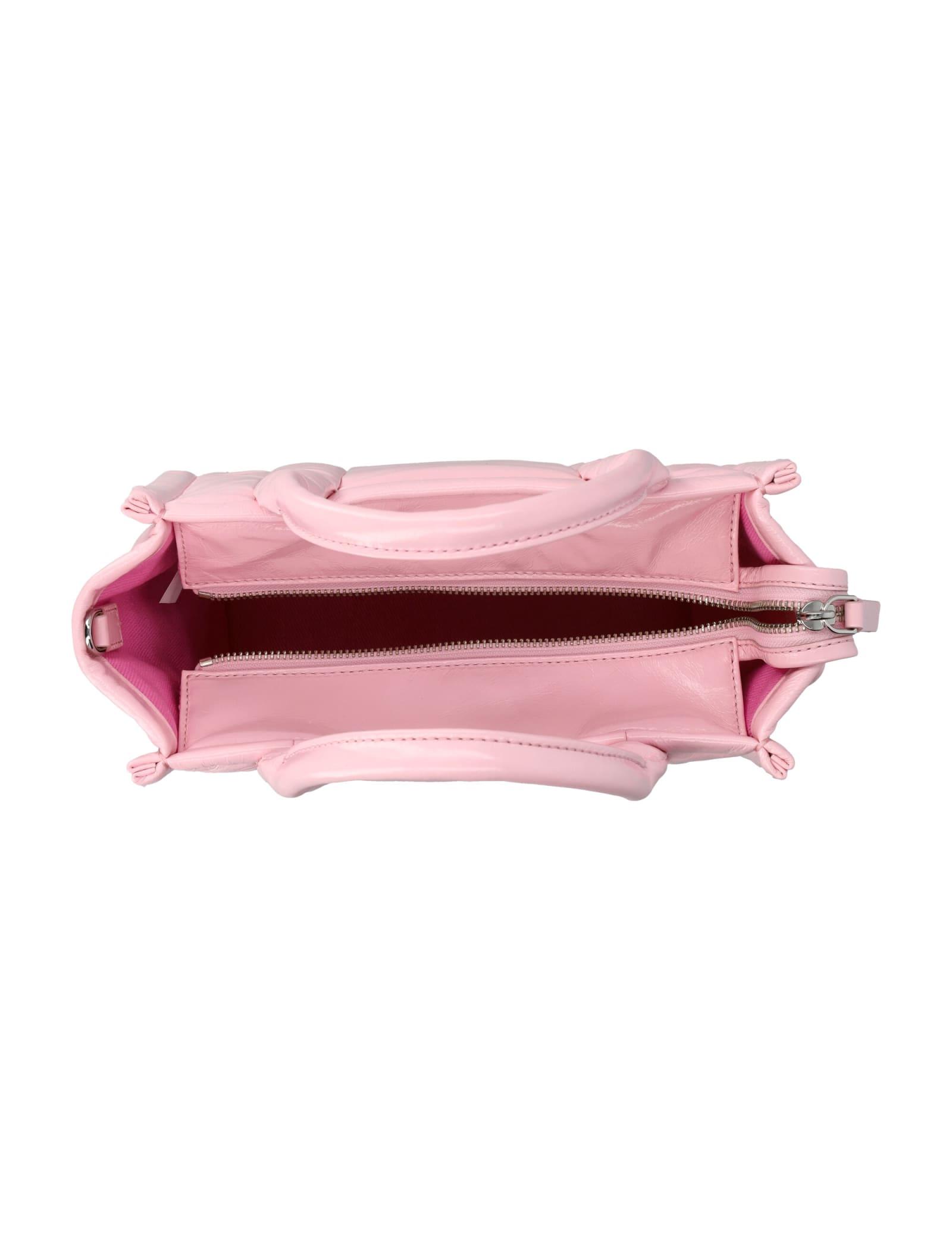 Marc Jacobs The Shiny Crinkle mini pink tote bag