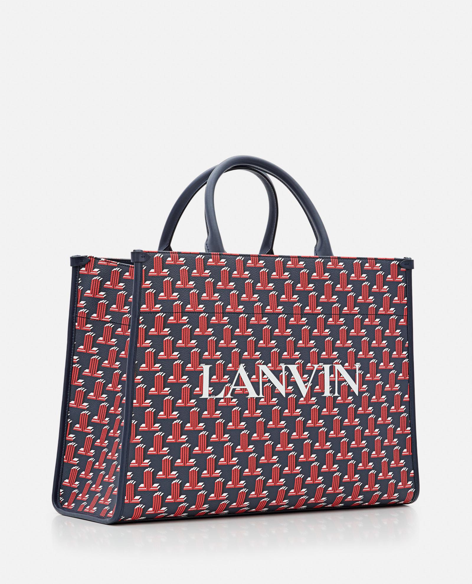 Lanvin Cabas Leather Bag Medium Size in Red for Men | Lyst