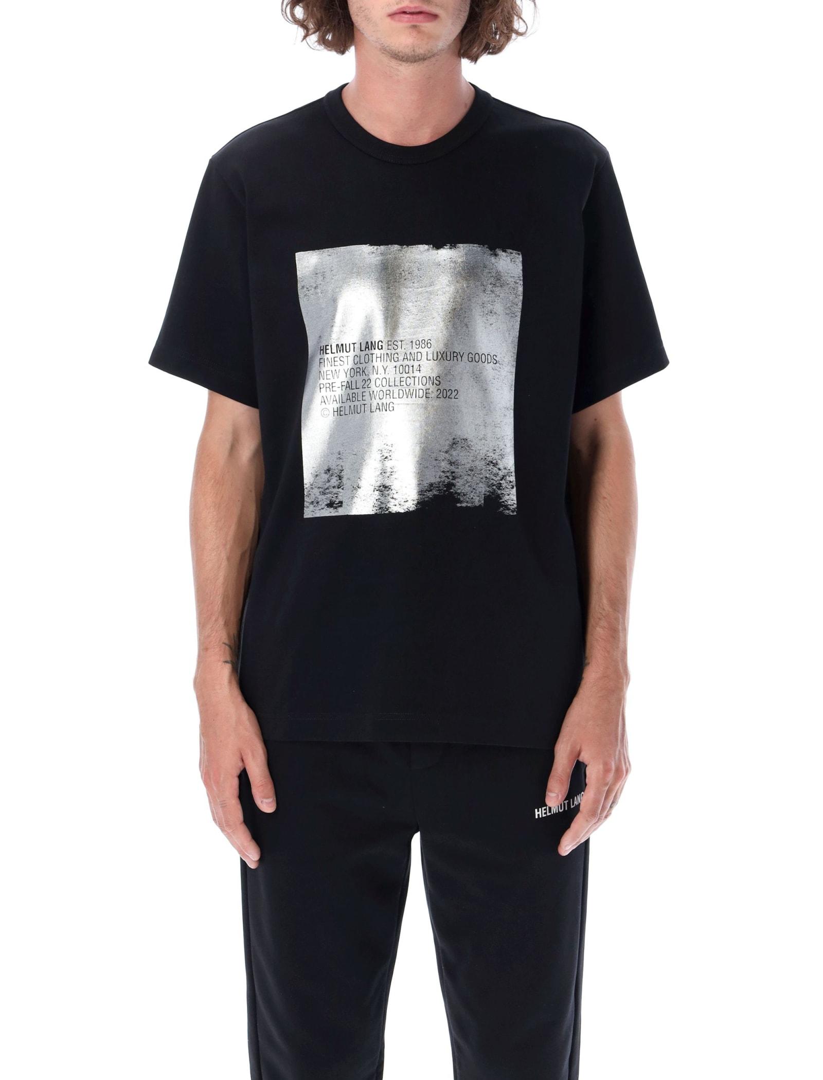 Helmut Lang Silver T-shirt in Black for Men | Lyst