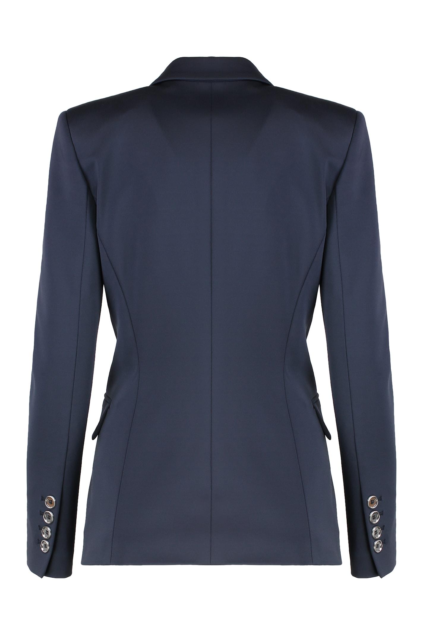 Pinko New Signum Single-Breasted One Button Jacket in Blue